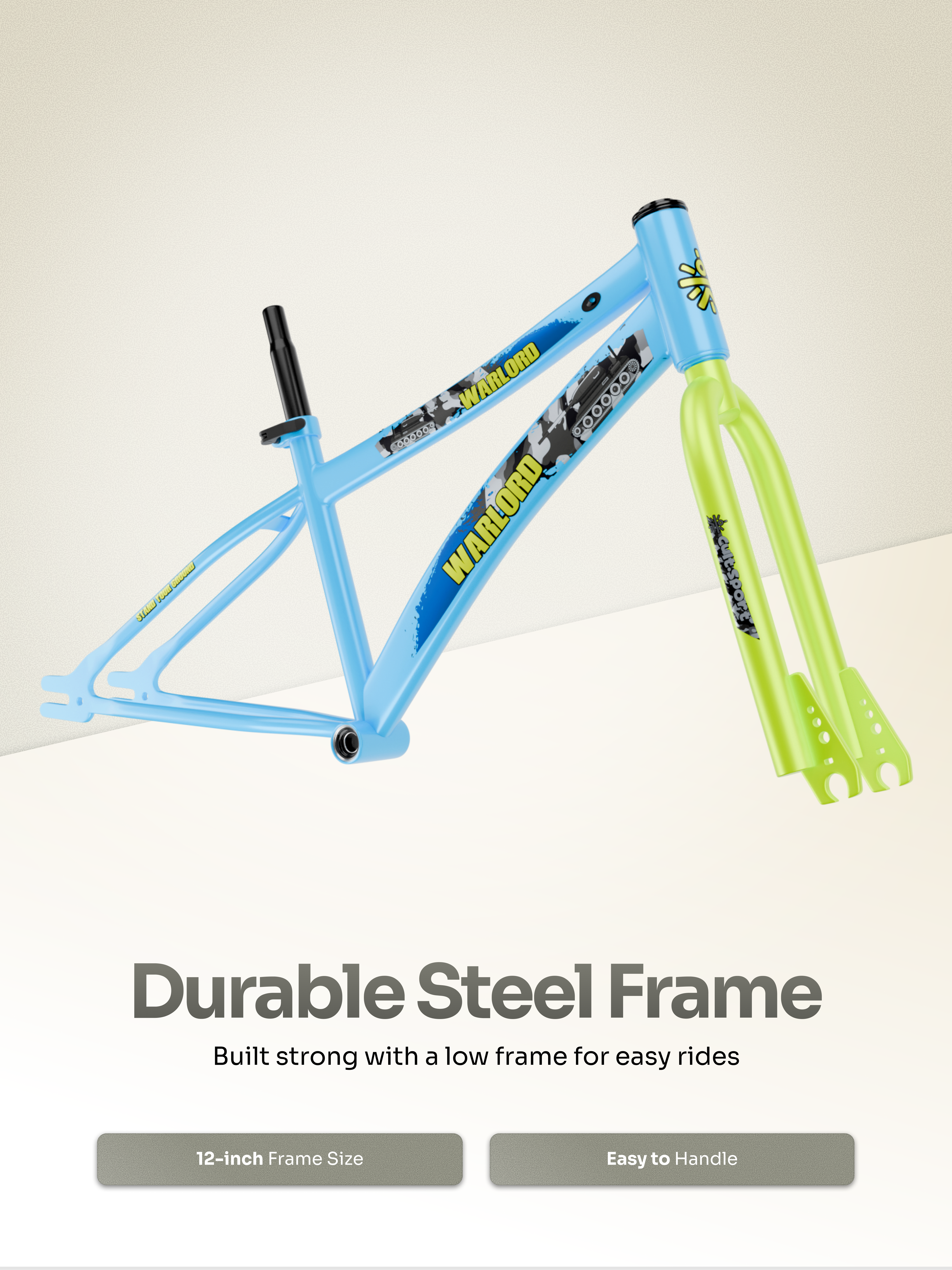 Warlord 20T Steel Frame Kids Bike Blue