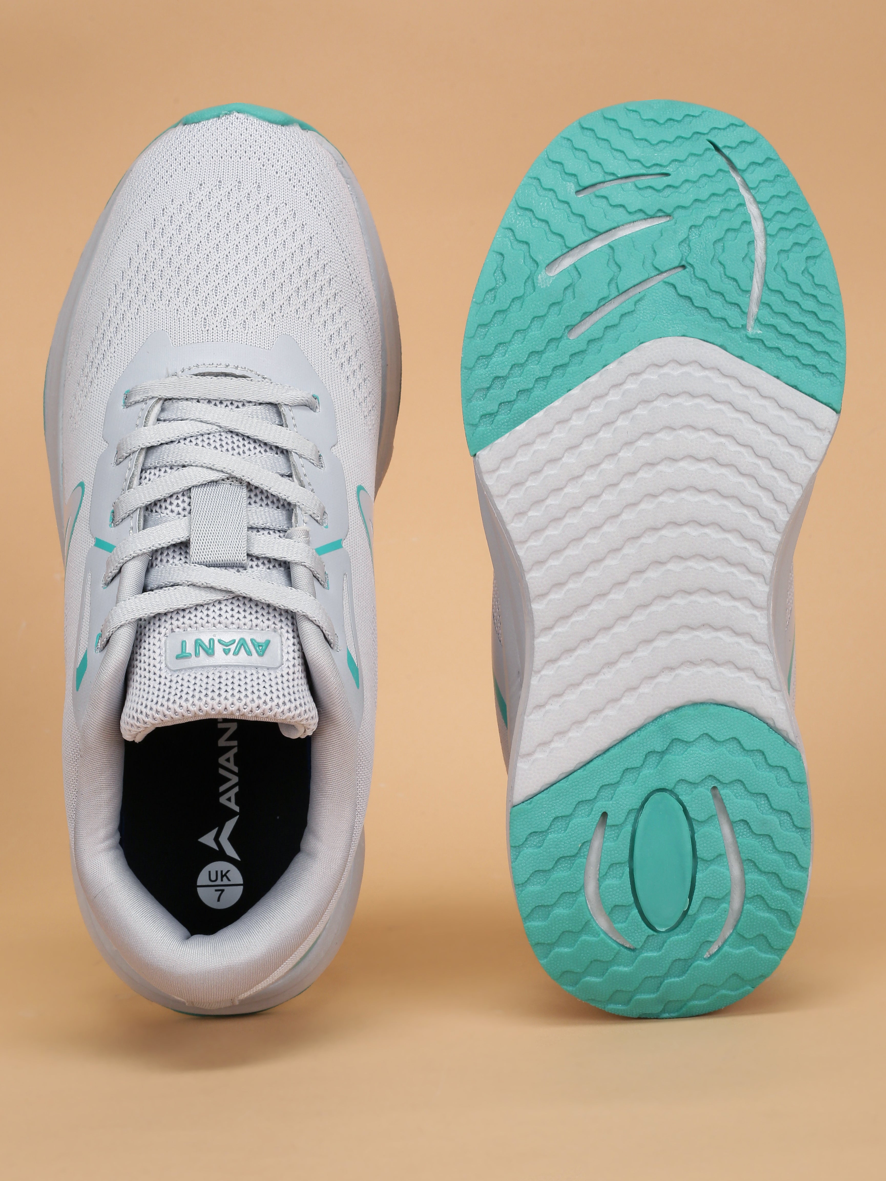 Avant Women's RunAir X1 Running Shoes - L.Grey/Sea Green
