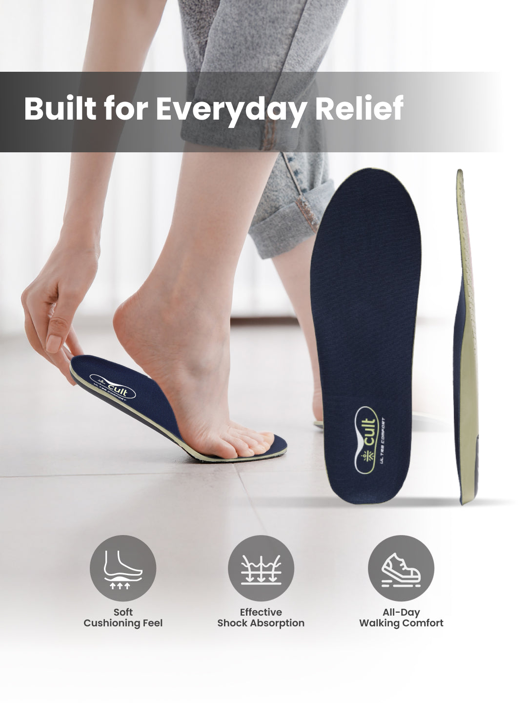 cult Men's Flat Feet- Arch Max Insoles