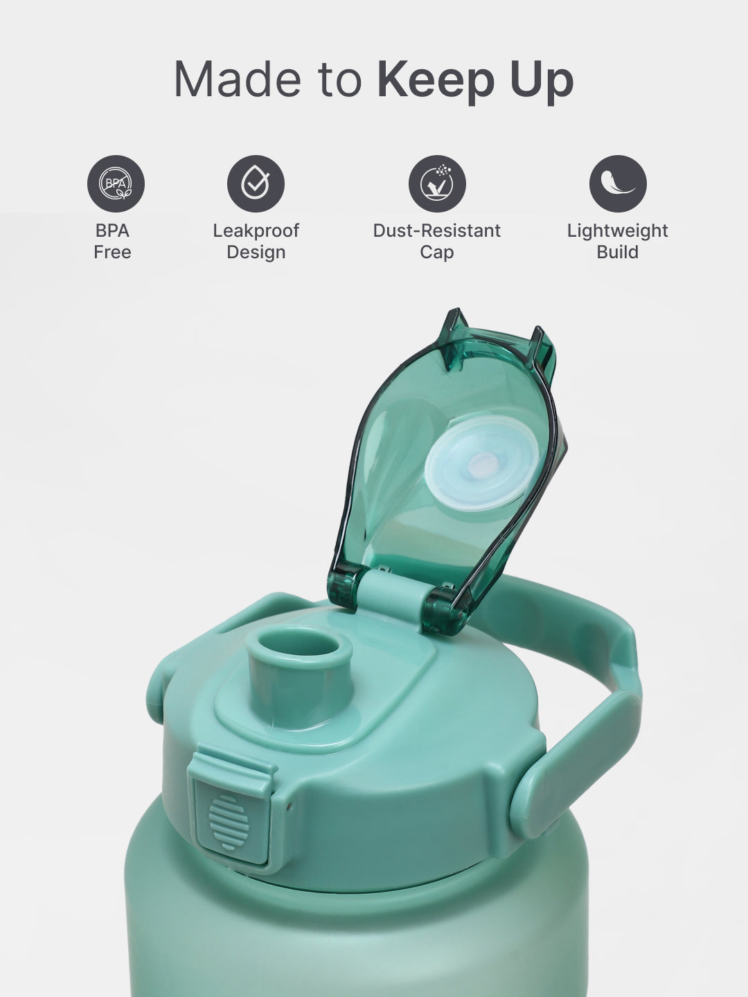 Motivational Bottle Set of 1L and 2L Green