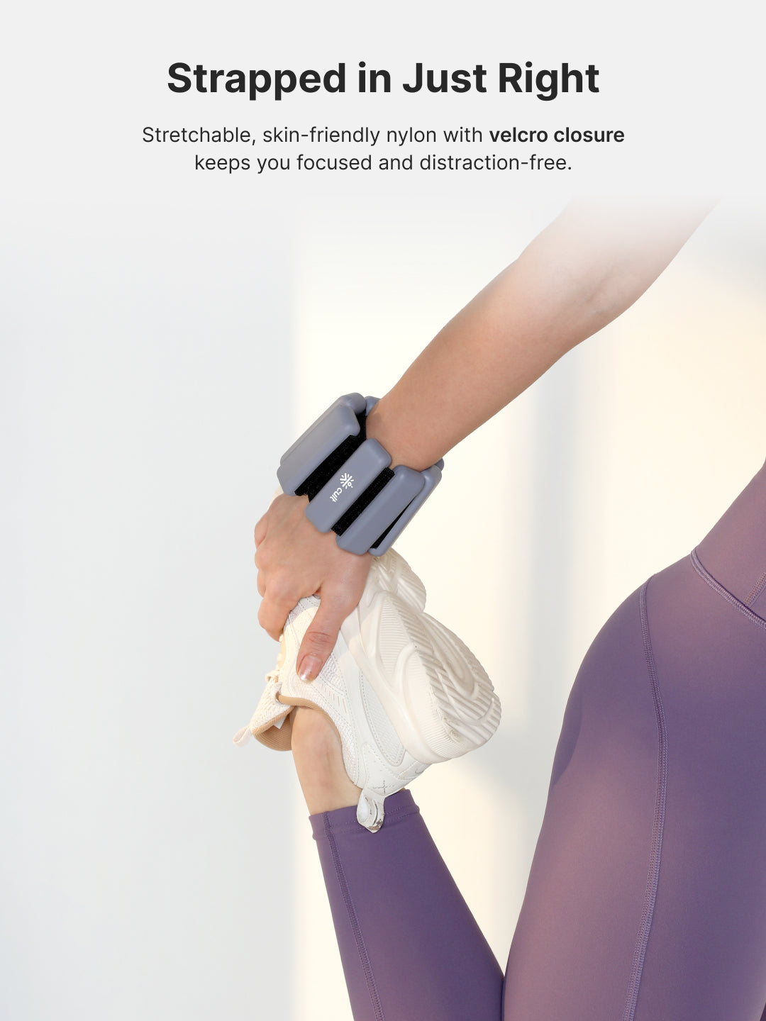 Adjustable Ankle and Wrist Weights (225 g x 2) pair with Removable 20 g Slots Grey – Lightweight Fitness Weights for Walking, Yoga & Pilates