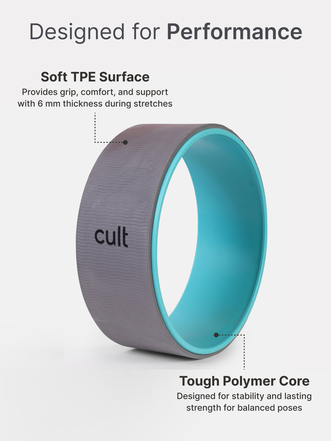 cult Yoga Wheel for Stretching and Balance Grey