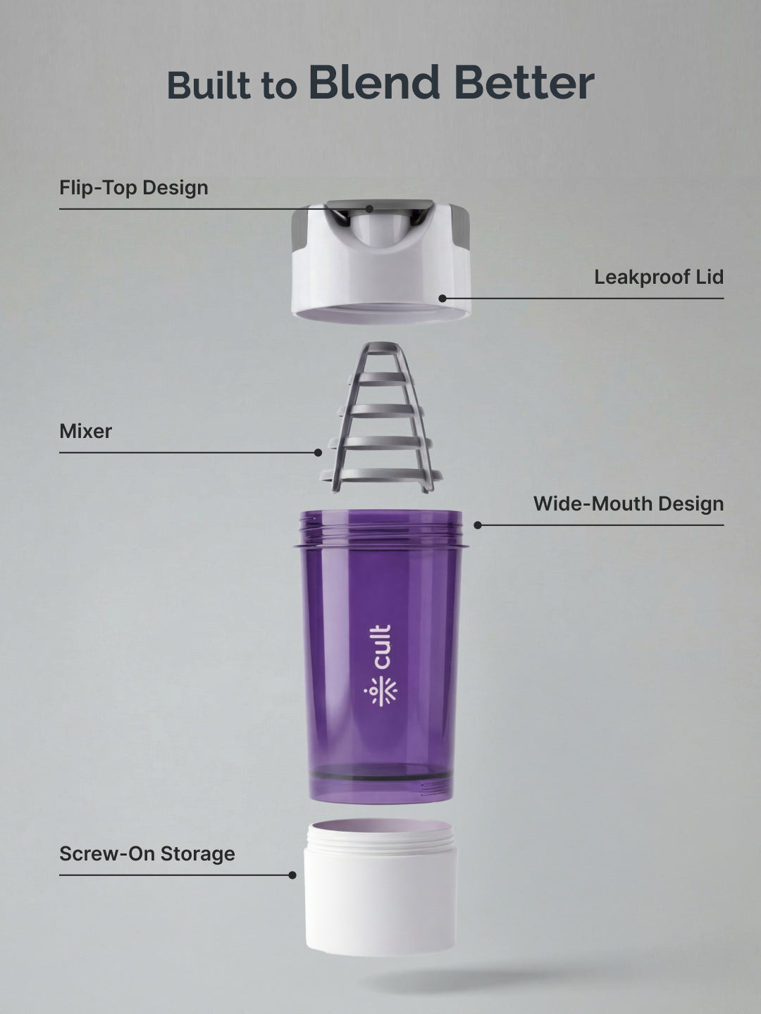 cult Cyclone Shaker 500 ML Purple