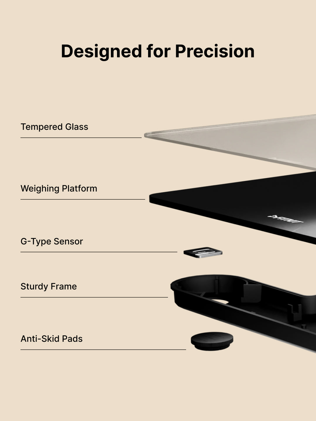 FITKIT by Cult Digital Body Weighing scale, Tempered Glass, LCD Display, 180kg Capacity.