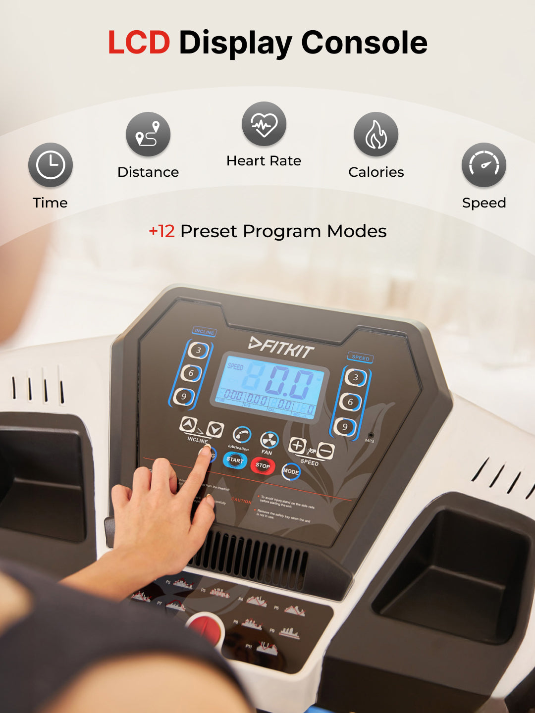 FT200M 4.5 HP Peak BLDC Treadmill | 15-level Auto-Incline & Massager | Max Weight-110kg | Max Speed-16kmph (with 6 Months extended warranty)