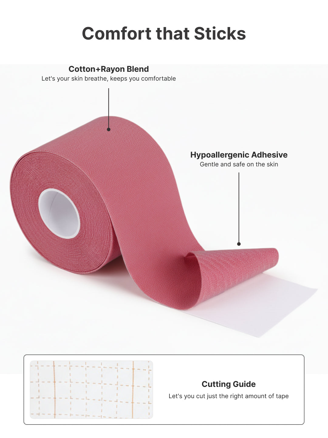 cult Kinesiology Tape Pink - Muscle Support & Injury Recovery