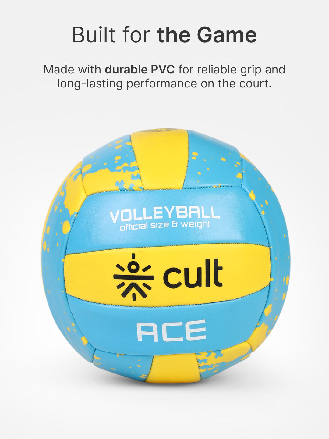 Cult Volleyball Combo – ACE Blue/Yellow + Ball Pump