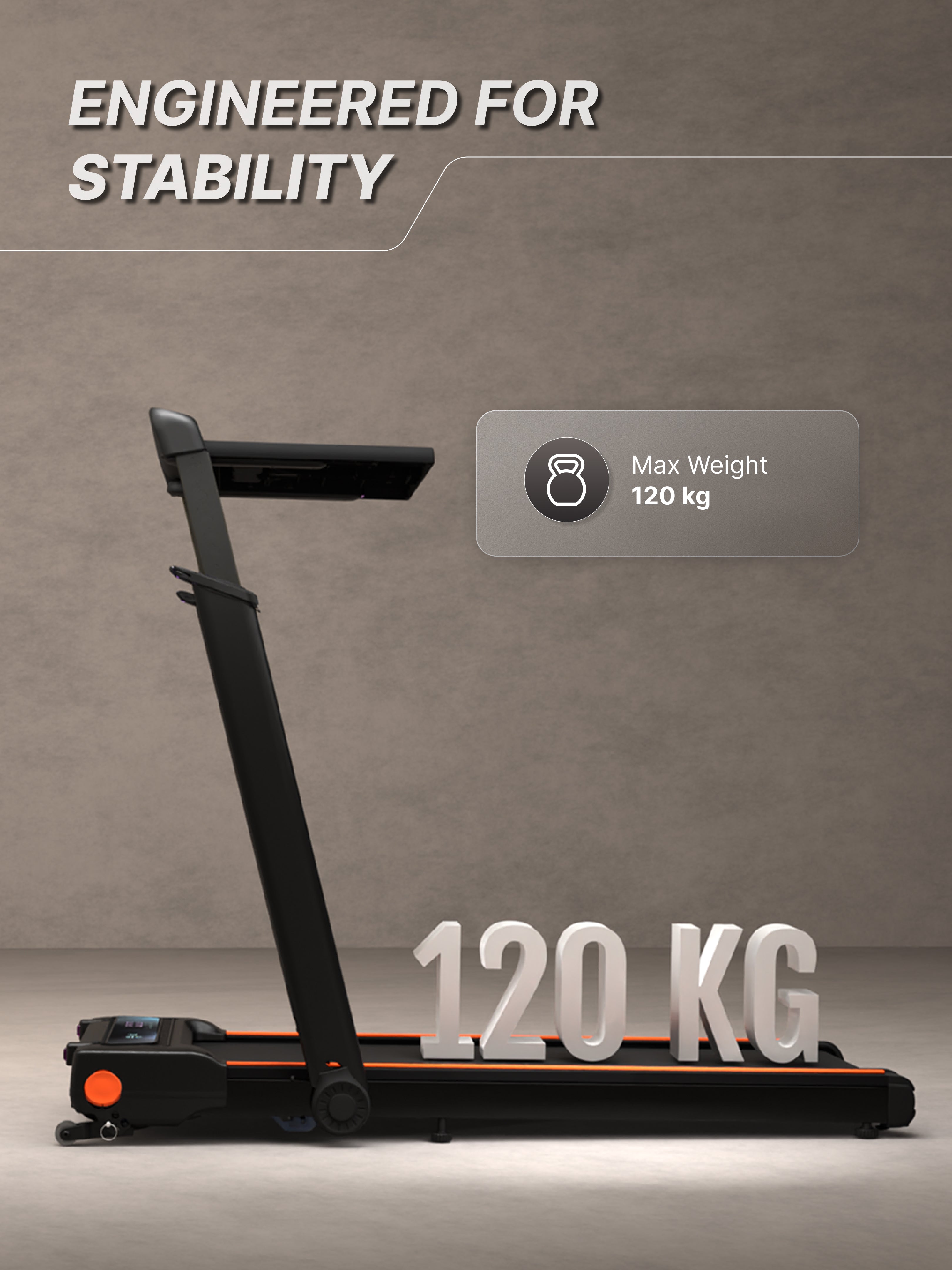 Cult Treadmill with Desk 5.5 HP Peak Motorized 3 in 1 Foldable Treadmill for Home Workout | Max User 120kg, Speed up to 12 km/hr with Adjustable & Detachable Desk with Tablet Holder (with 6 Months Extended Warranty)