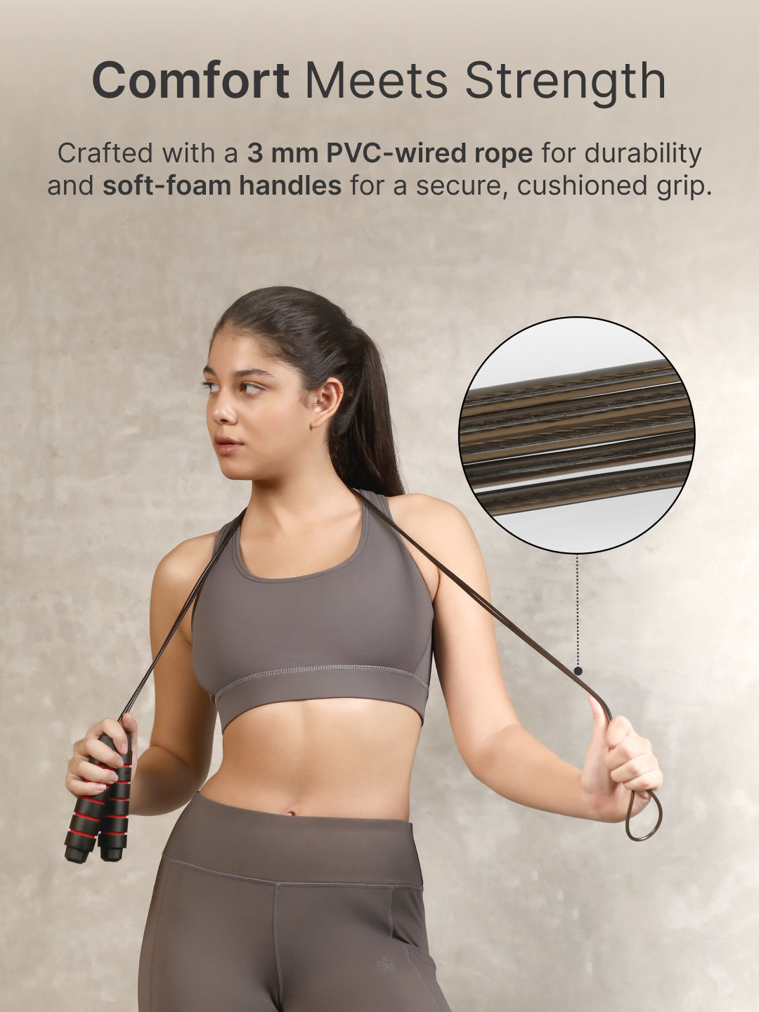 cult Adjustable Skipping Rope with weights Unisex Red