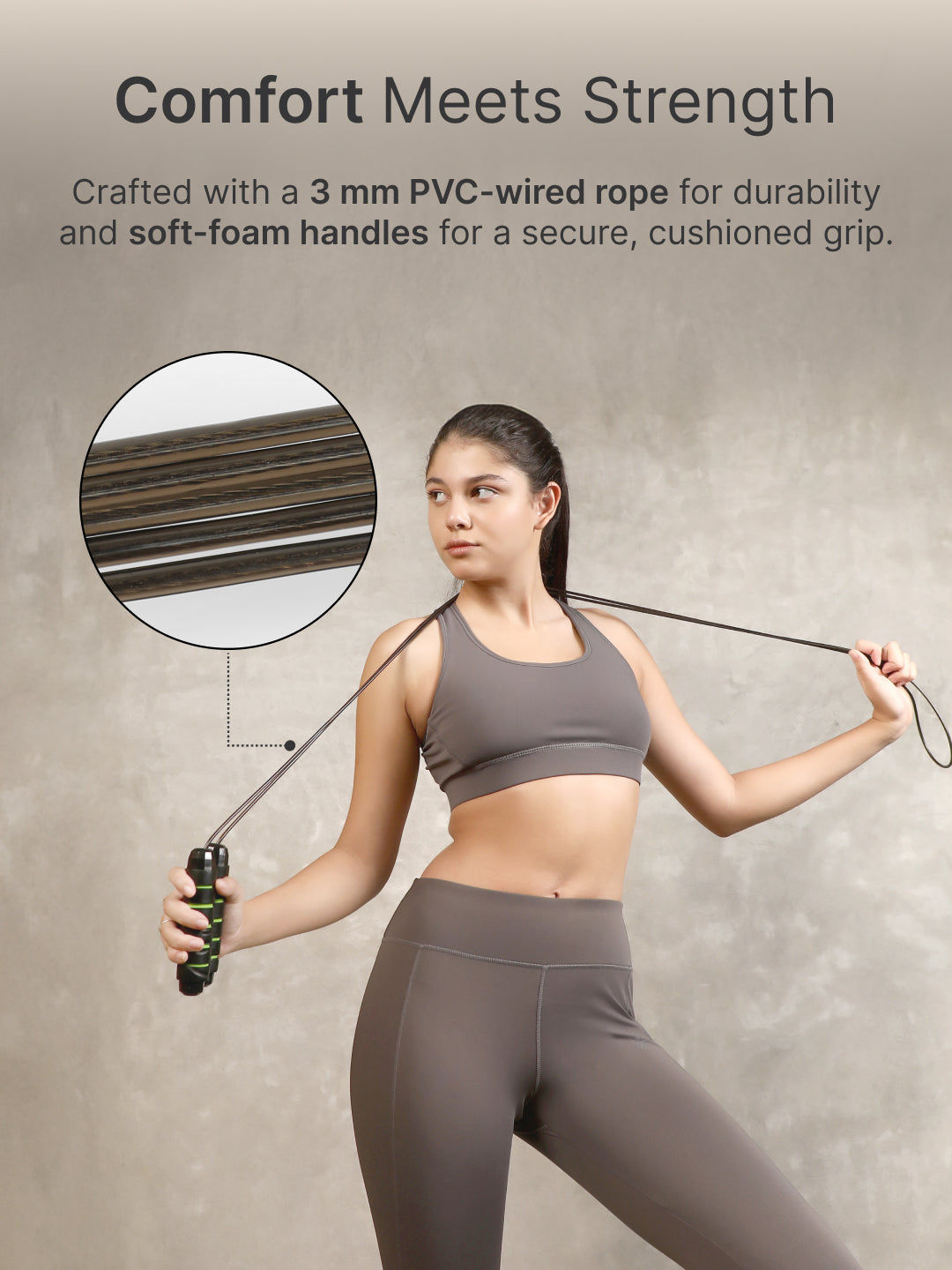 cult Adjustable Skipping Rope with weights Unisex Green