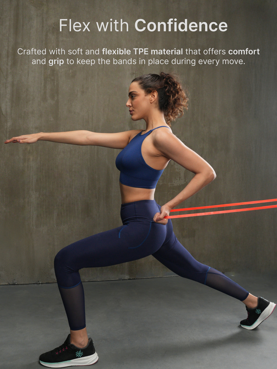 cult Resistance Band for Stretching, Pull Ups, Home Exercise and Gym Workout Stretch for Men & Women Pack of 5 (2-56 Kgs)