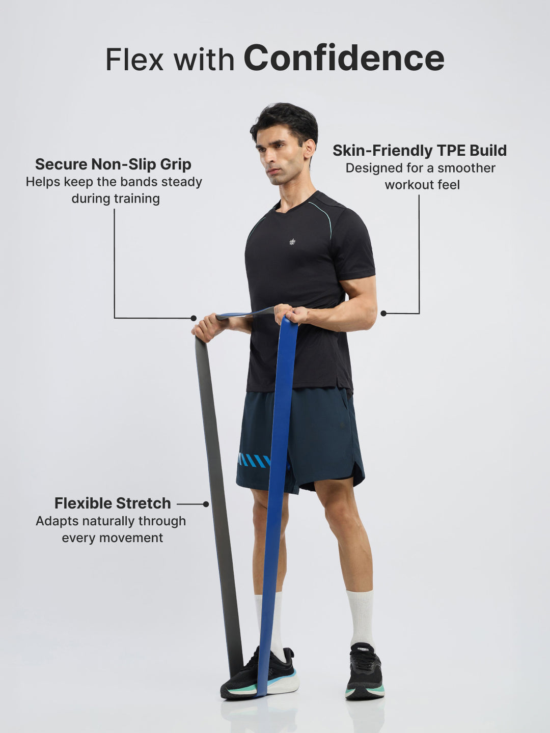 CULT Resistance Band 64MM -65-175lbs- Blue And Grey