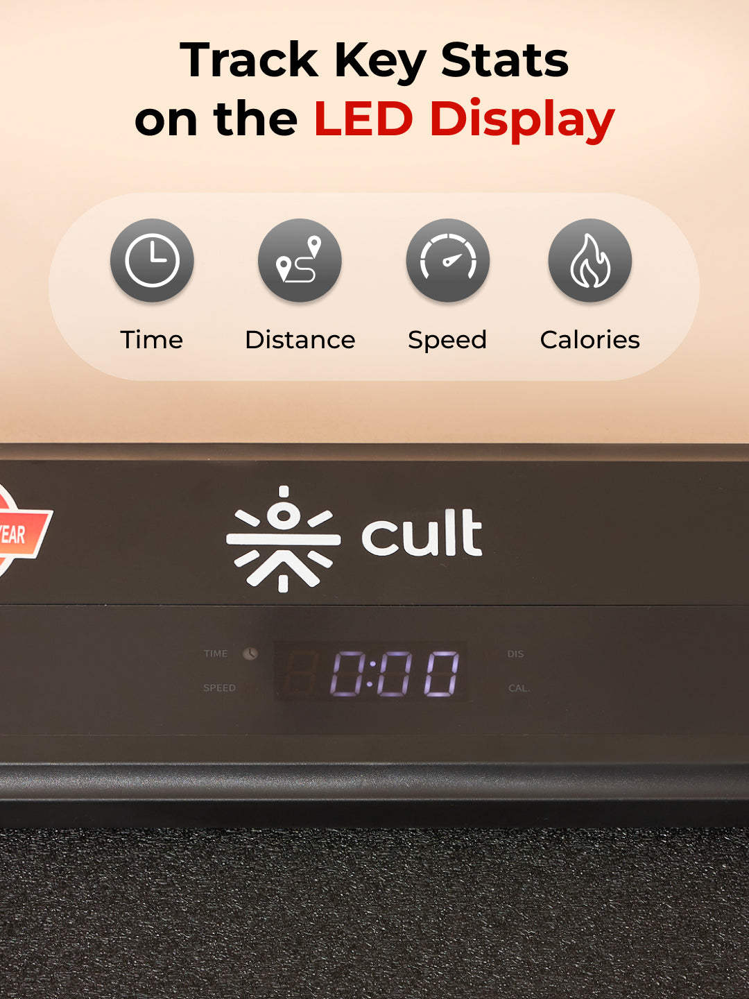 Cult Walking pad Pro 2HP Peak | Max Speed-10kmph | Max Weight-110kg | Walking Pad for Home Use (with 6 months extended warranty)