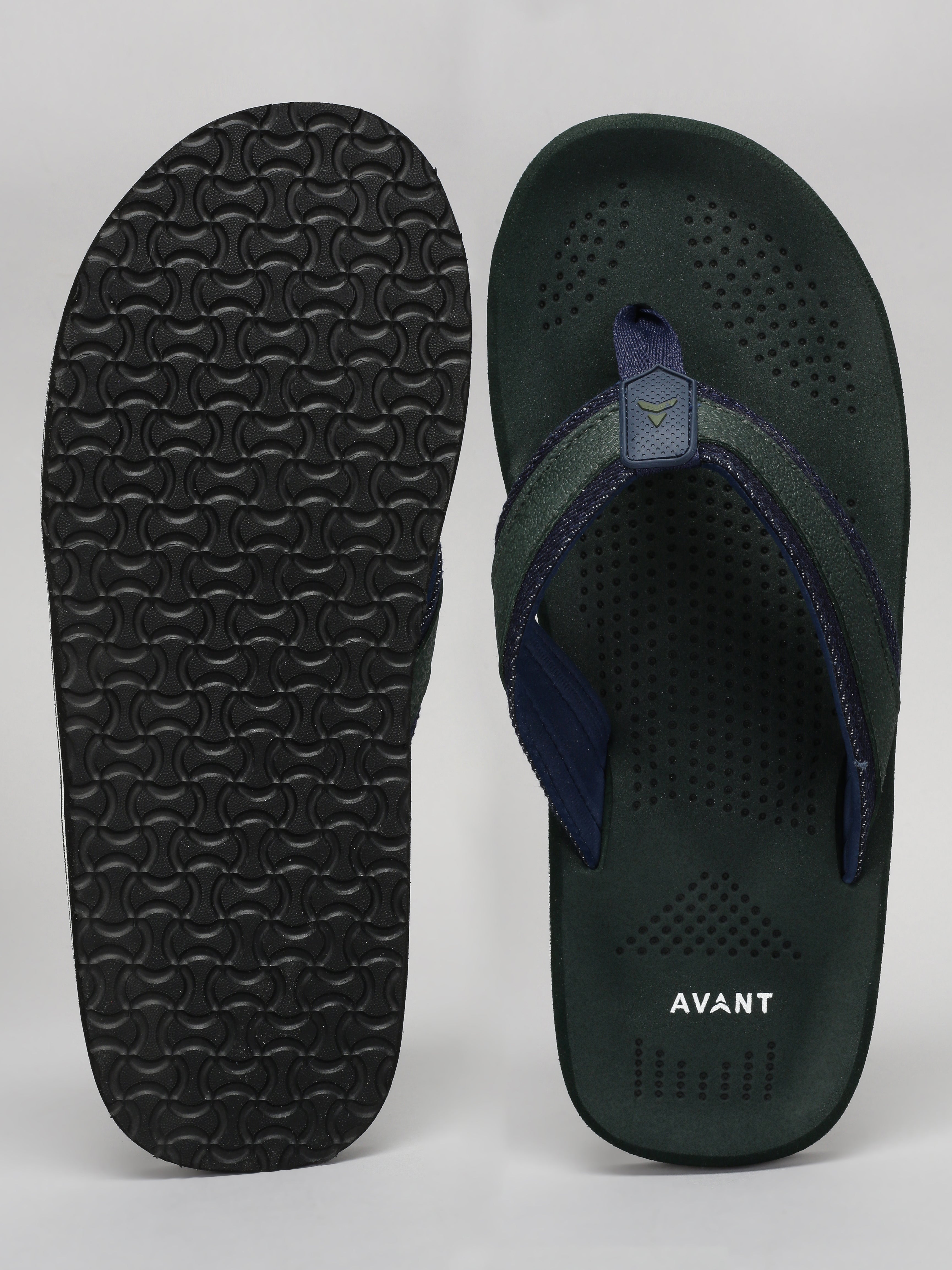 Avant Men's Brook Flip Flops - Green/Navy
