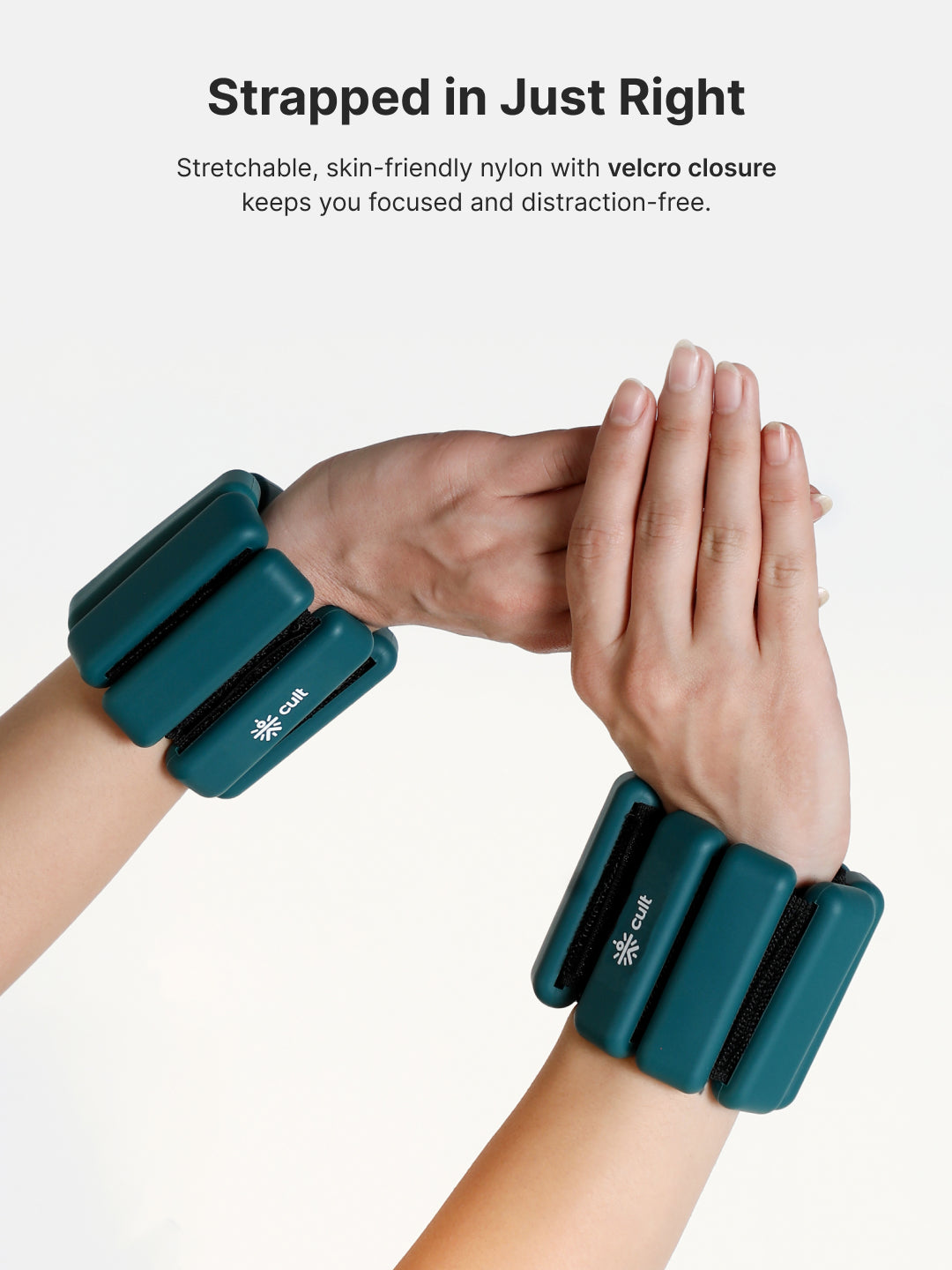 Adjustable Ankle and Wrist Weights (450 g x 2) pair with Removable 60 g Slots Green– Customisable Weights for Running, Walking, Yoga & Workouts
