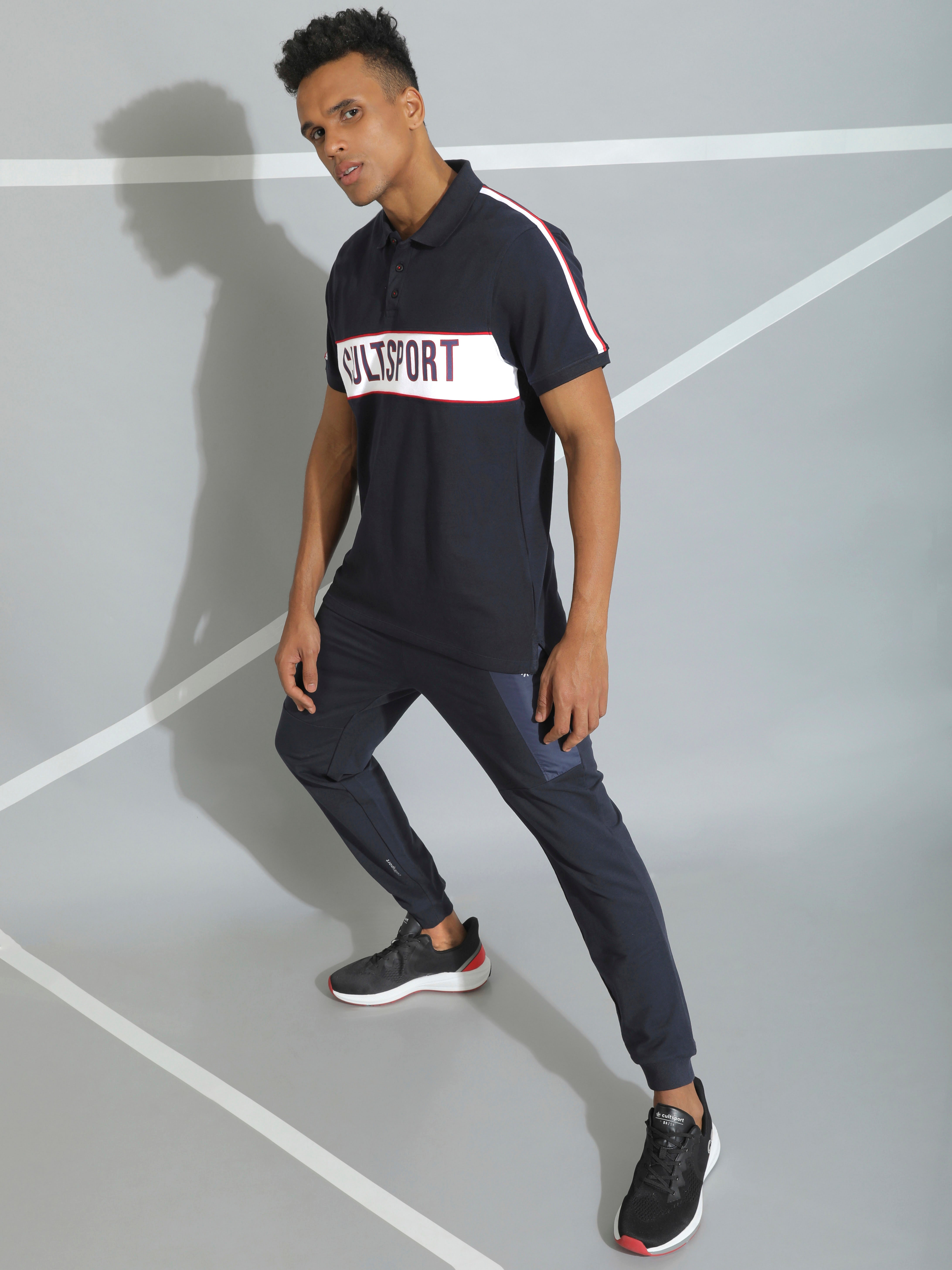 Colourblock Active Polo T-shirt