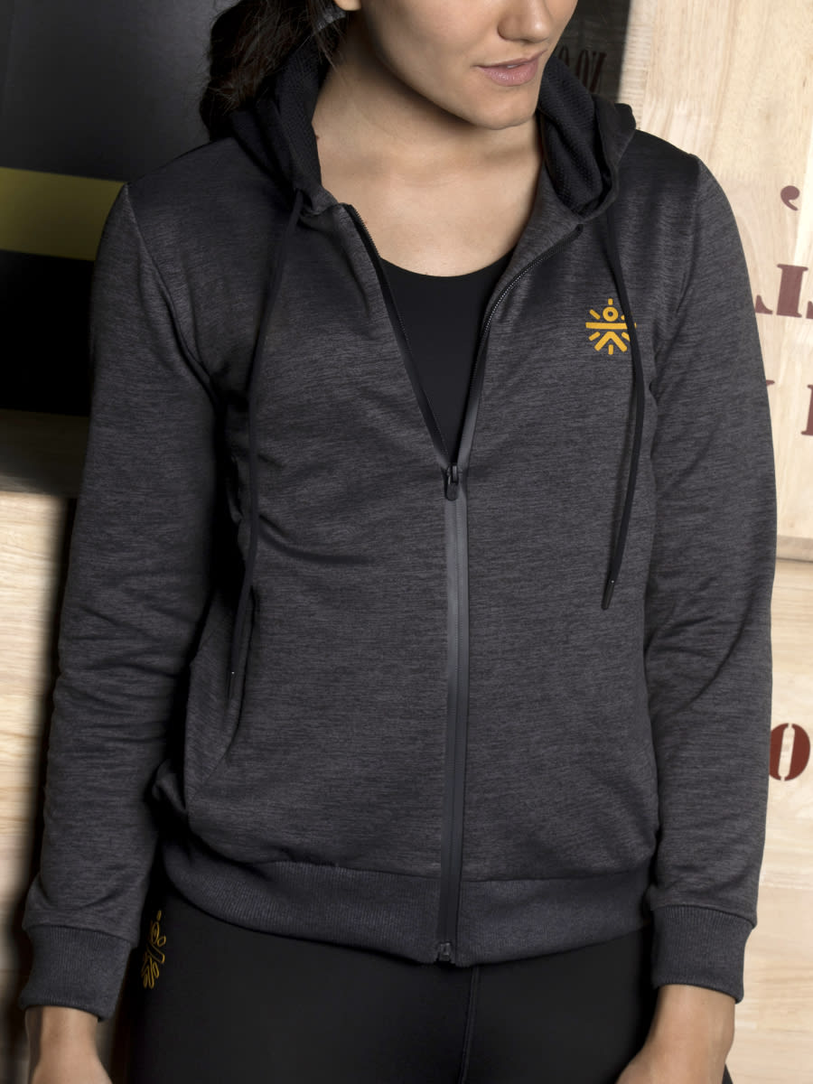 Women Vital Carry On Charcoal Hoodie