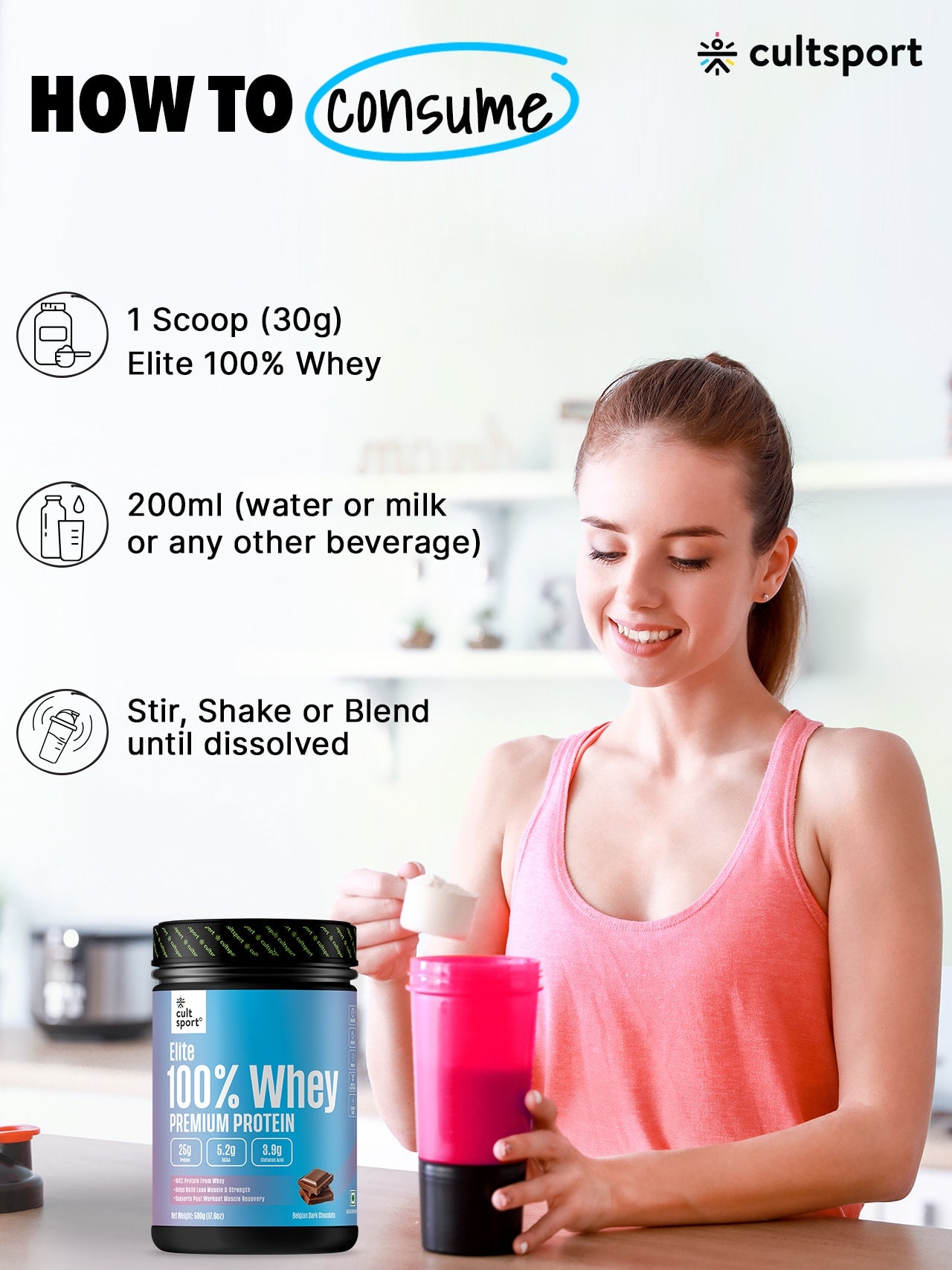 Cultsport Elite 100 Whey 500g