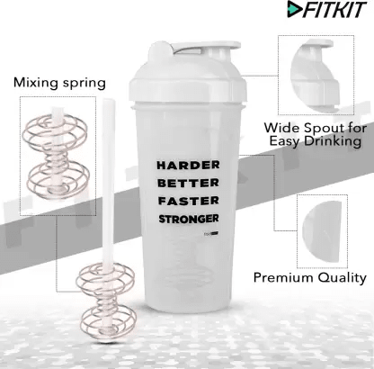 Fitkit FK67.60.003-01 Classic 700 ml Shaker (Pack of 1, White)