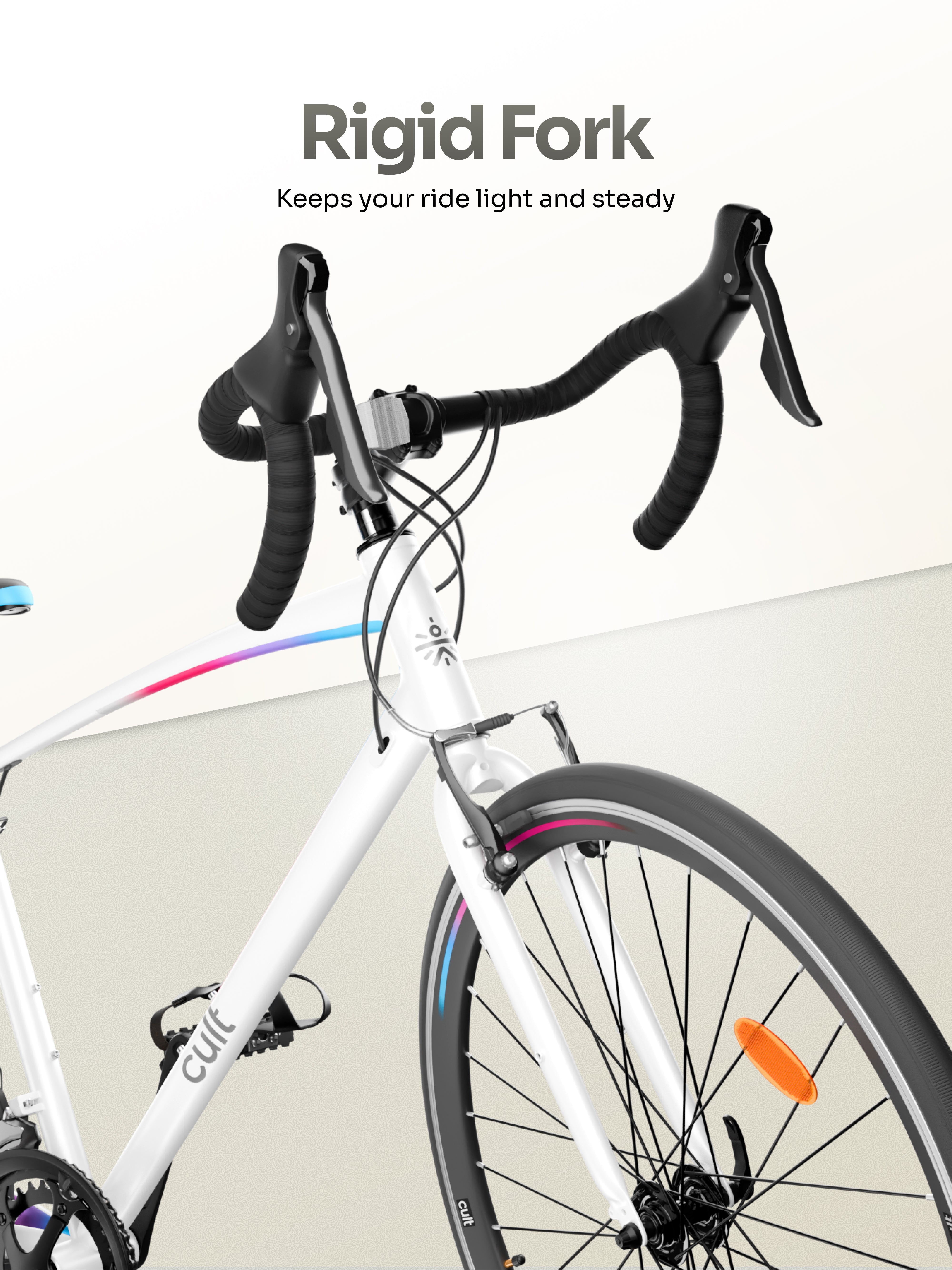 Cult Aero 700C 16 Speed Alloy Road Bike – White