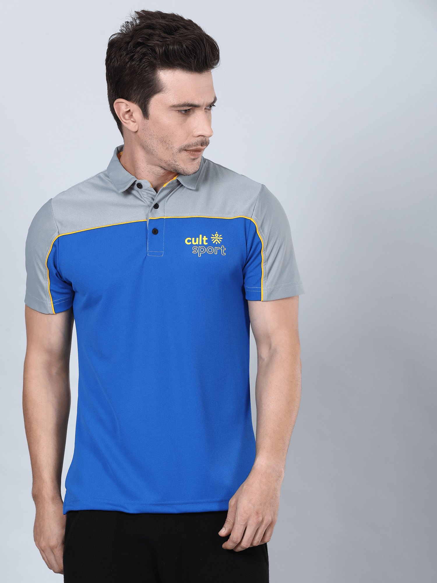 Signature Bi-tone Blue Gym Polo
