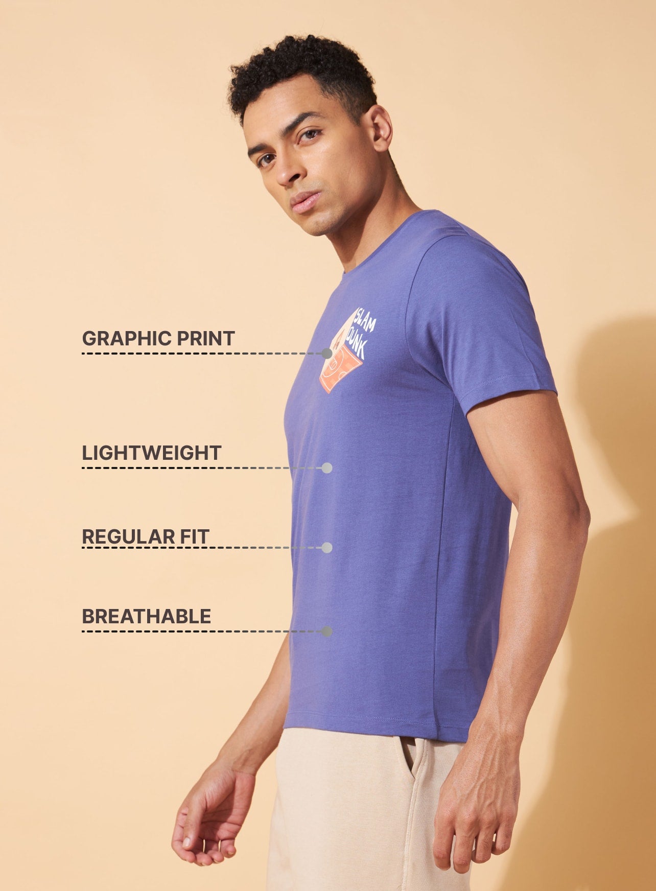 Slam Dunk Miniature Print T-shirt