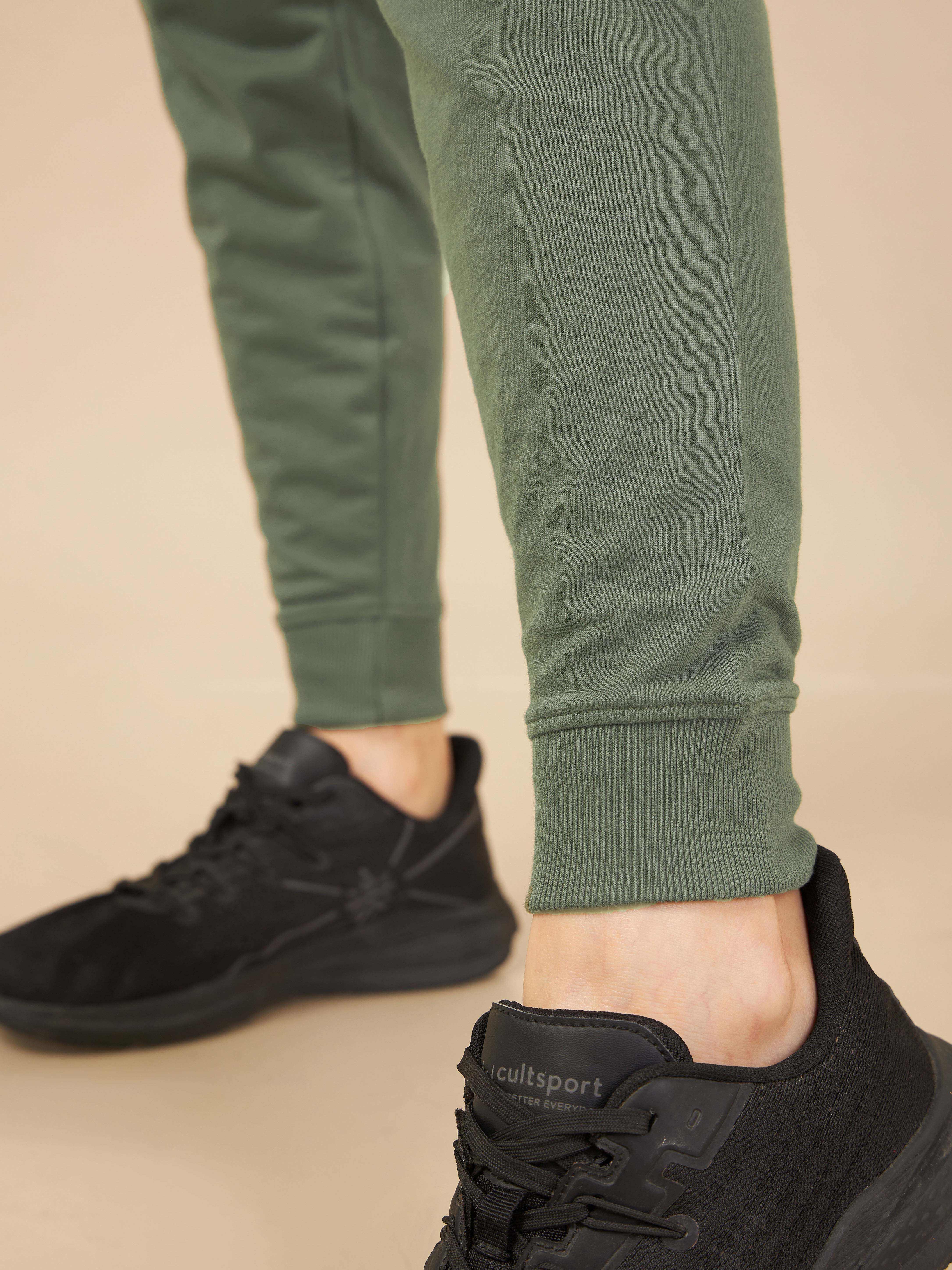 Women Olive Power Flex Joggers