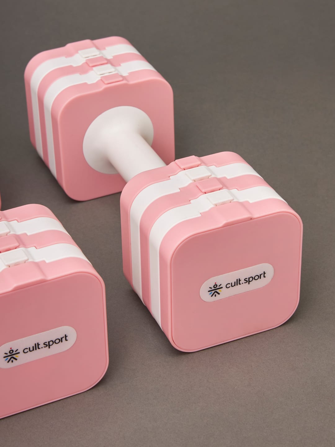 Cultsport Derby, Pack of 2 Adjustable Dumbbell for Strength Workout at Home (Pink), 6 Months Warranty