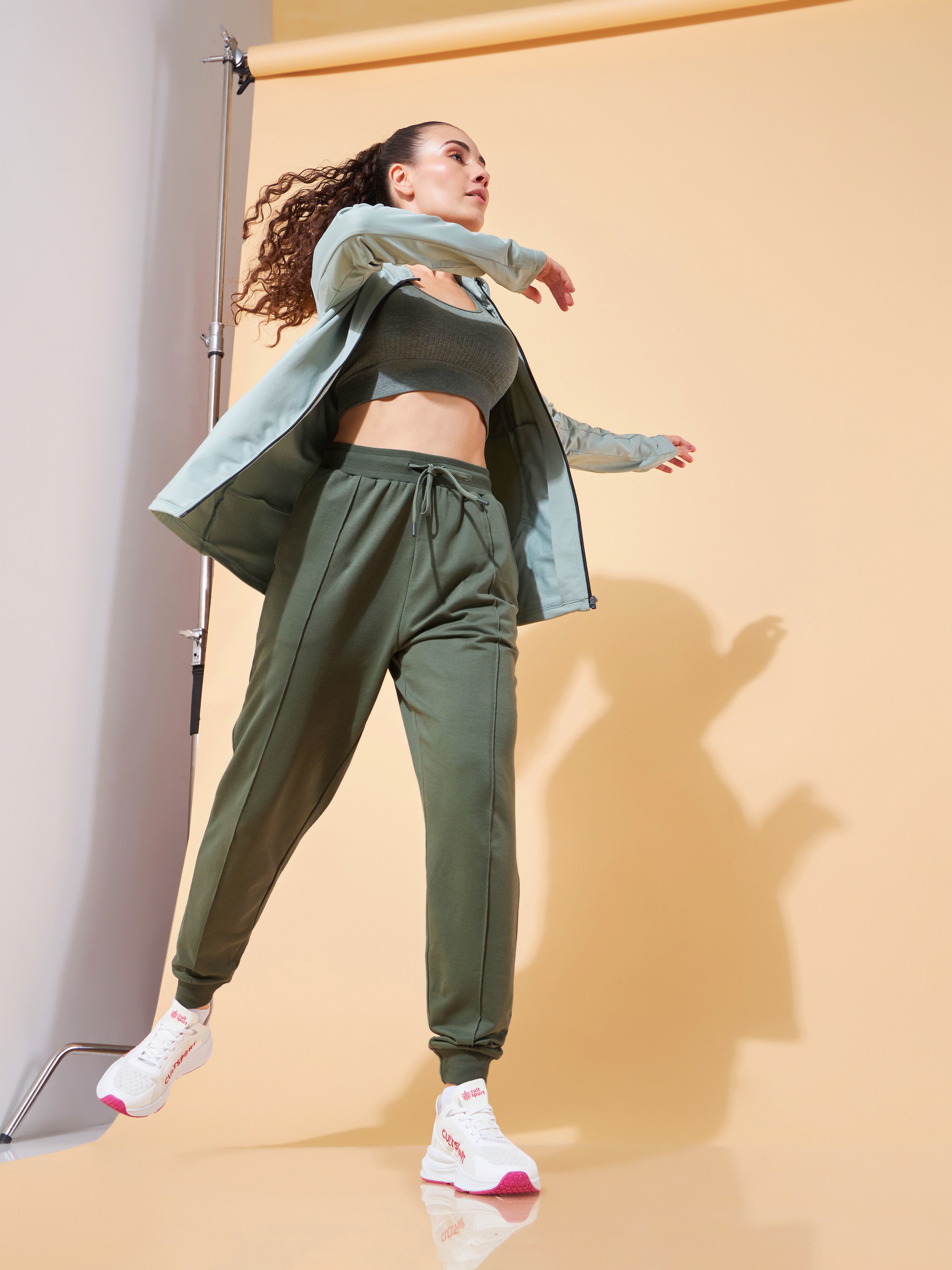 Olive Womens Essential All-Day Joggers