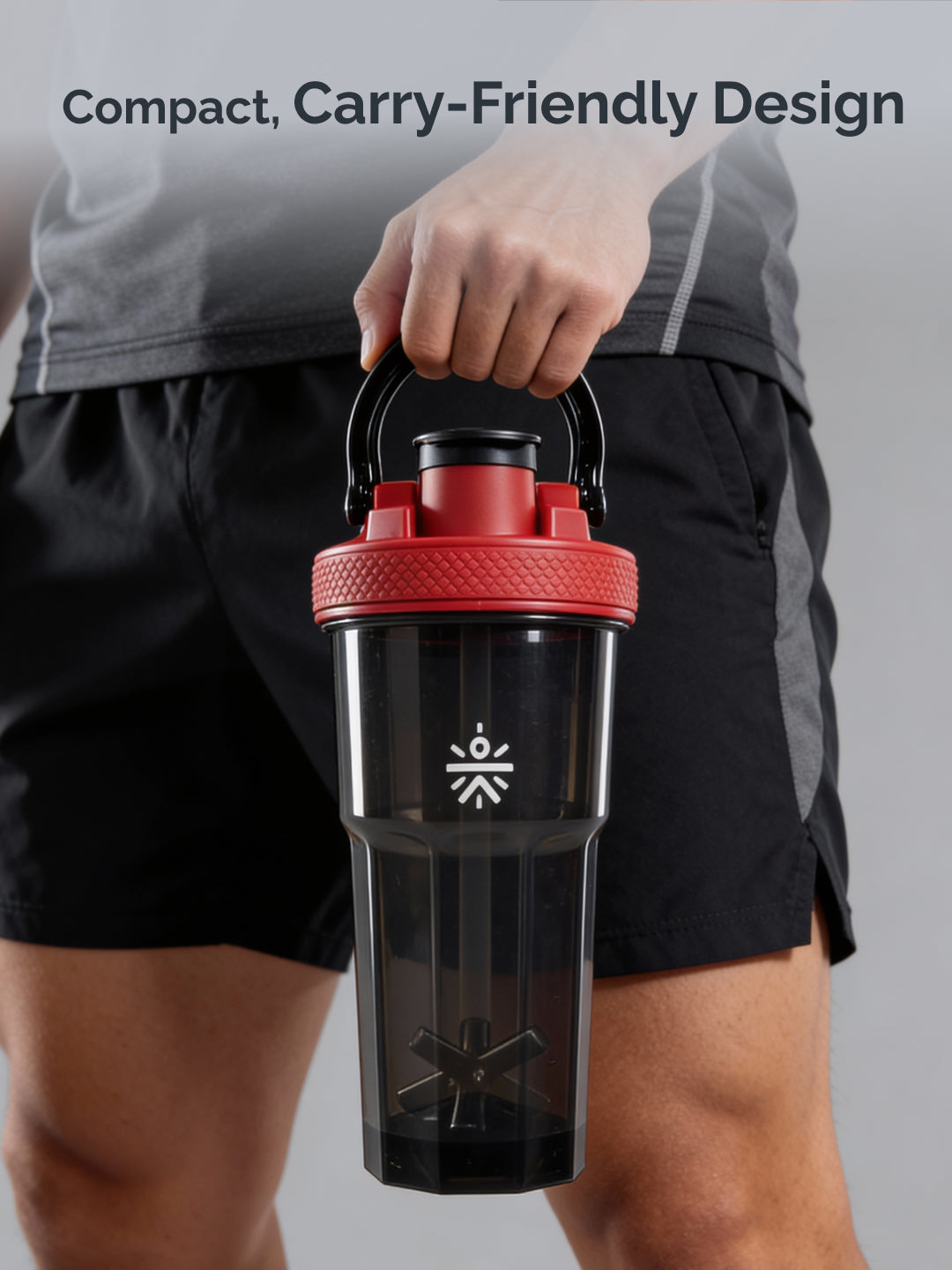 CULT FrostBlend Pro Shaker Bottle 600 ml, Premium Leak-Proof Multipurpose Shaker for Workout & Daily Use Black