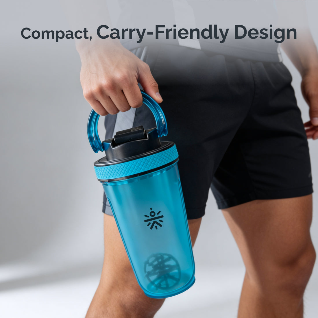 CULT FrostBlend Shaker Bottle 500 ml, BPA-Free Leak-Proof Multipurpose Shaker for Protein & Gym Blue