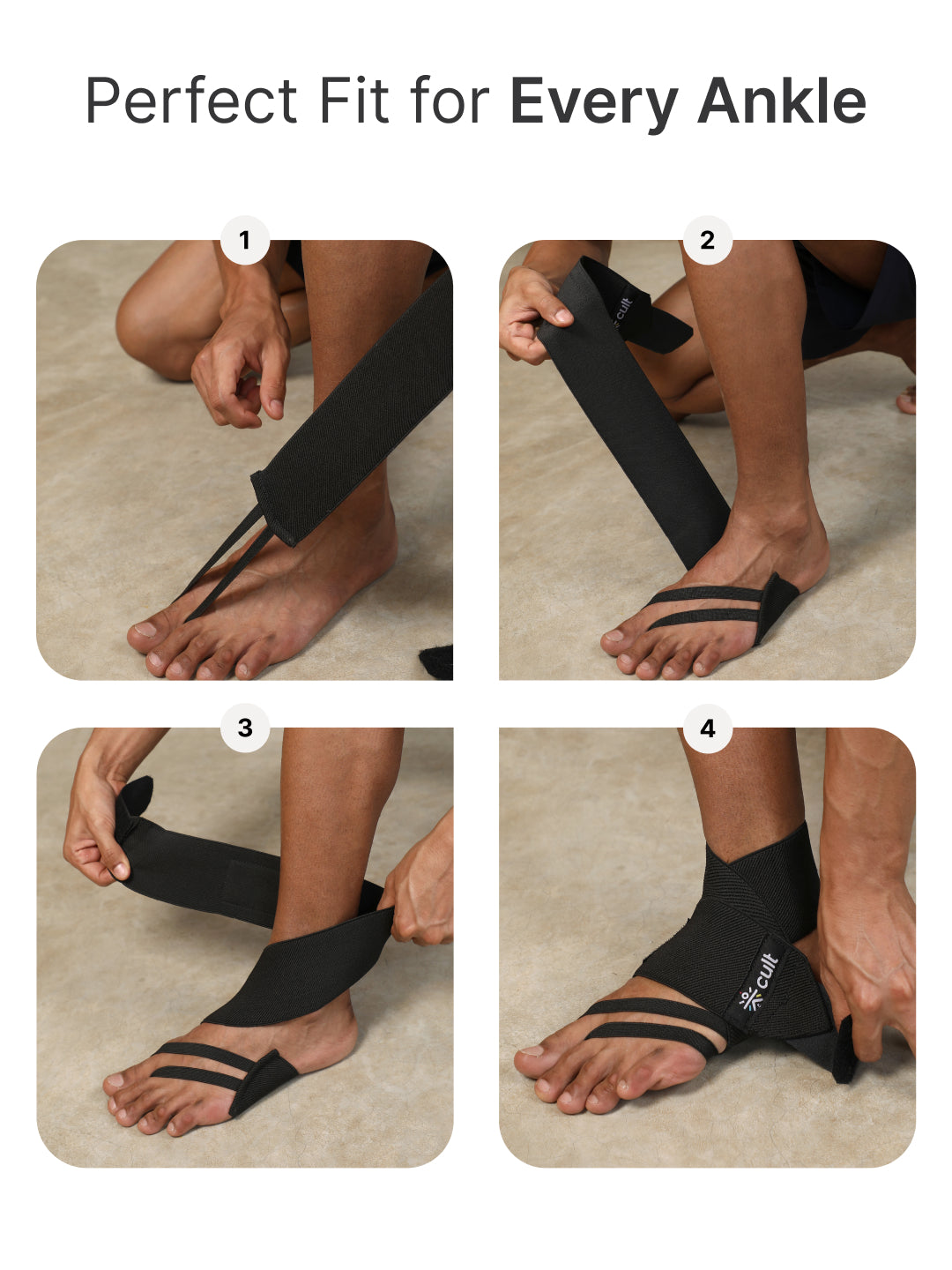 cult Ankle Support Wrap Unisex Black