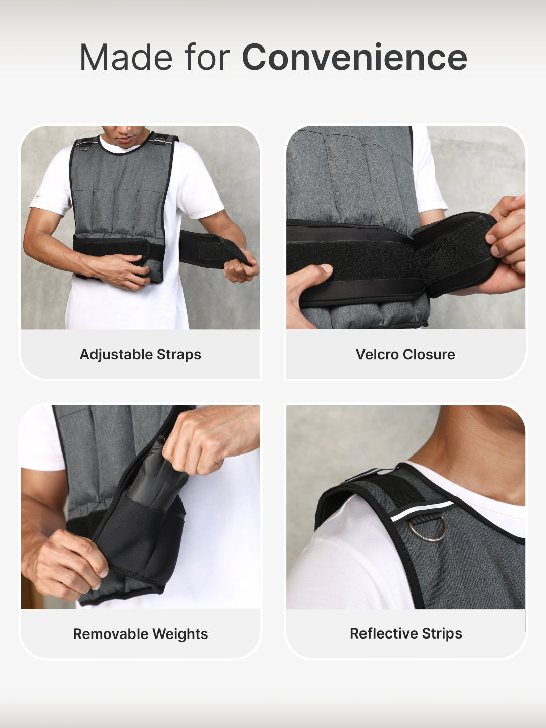 cult Adjustable Weighted Vest Grey