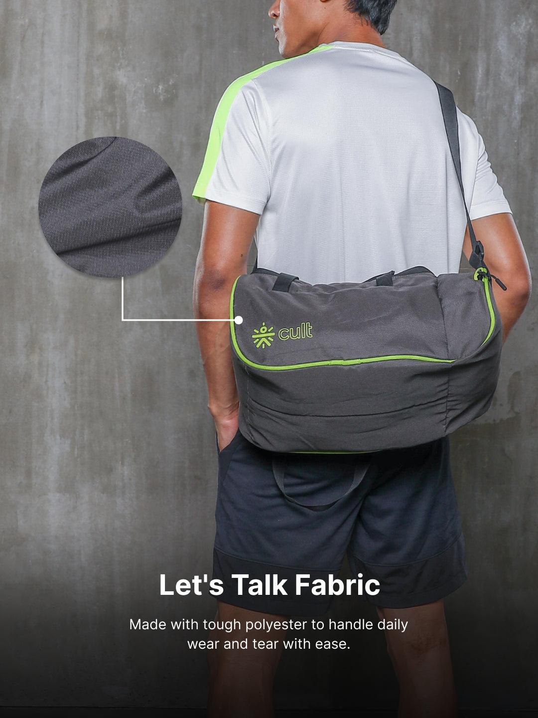 Foldable Duffle Bag 25L with Adjustable Strap Olive