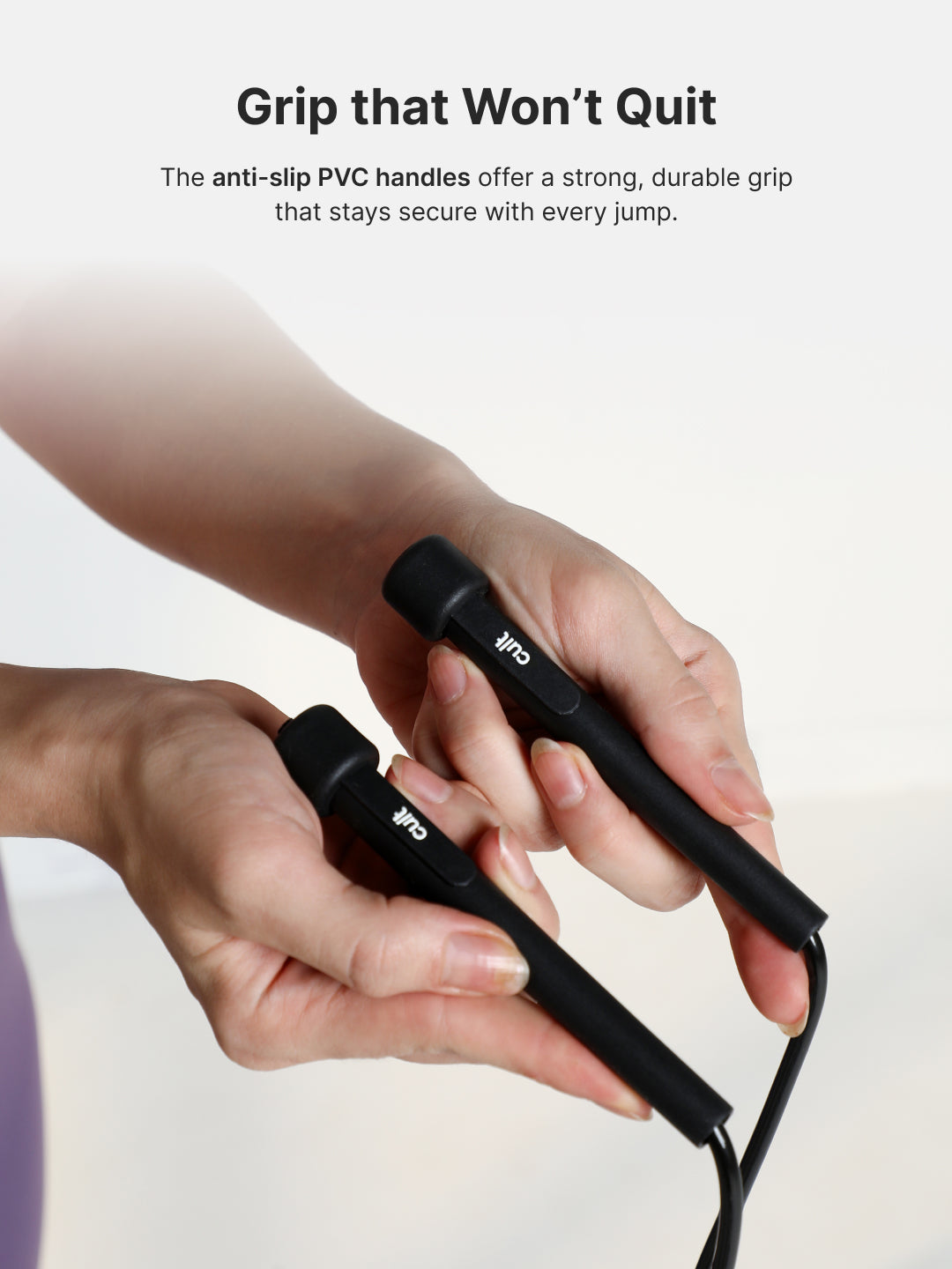 Pencil Skipping Rope for Fitness & Cardio – Adjustable, Lightweight – Black