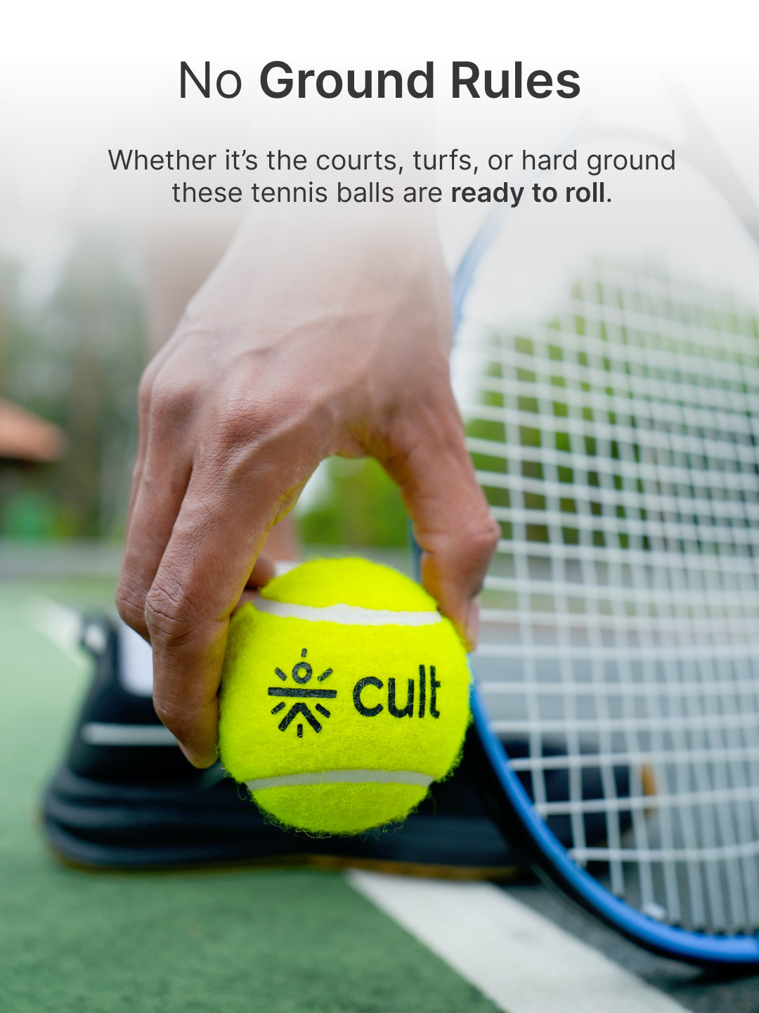 cult Tennis Ball Pack of 6 Green