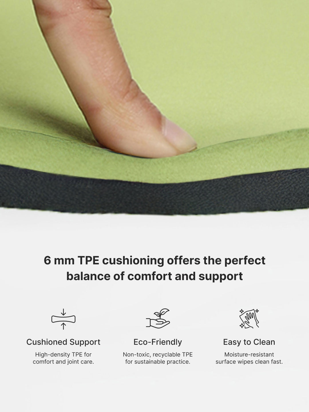 Cult TPE Yoga Mat, Non-Toxic Latex-Free, Anti-Slip, Extra-Thick Cushioning, Tear-Resistant, Travel Strap 6mm (Seismic Green)