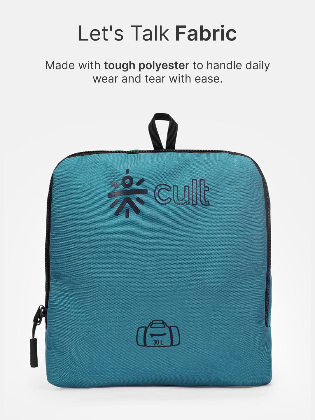 cult Foldable Duffle Bag  30L Teal