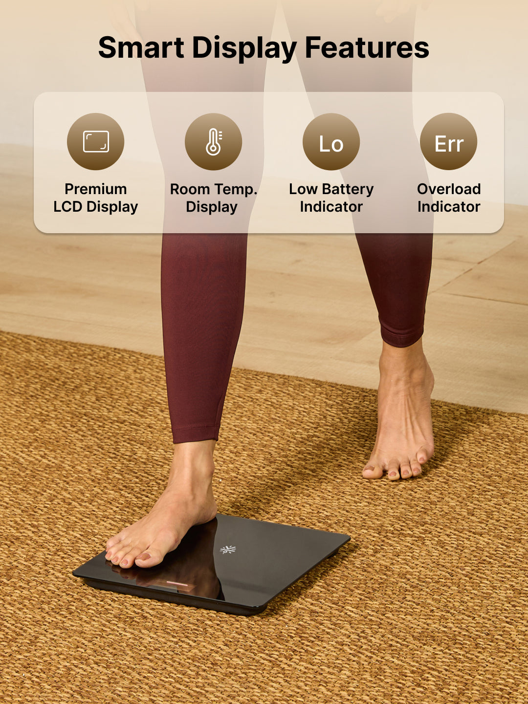 Cult Active body Weighing scale, LCD display, Weight Machine, 180 Kg, Batteries included, Tempered Glass Platform, Ideal for Home Use, Black