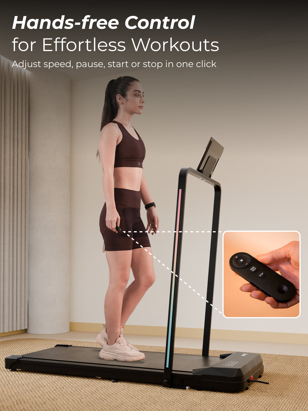 Cult Walking pad Prime 3.5HP Peak DC Motorized Treadmill | Max Speed-10kmph | Max Weight-100kg | Walking Pad for Home Use (with 6 months extended warranty)