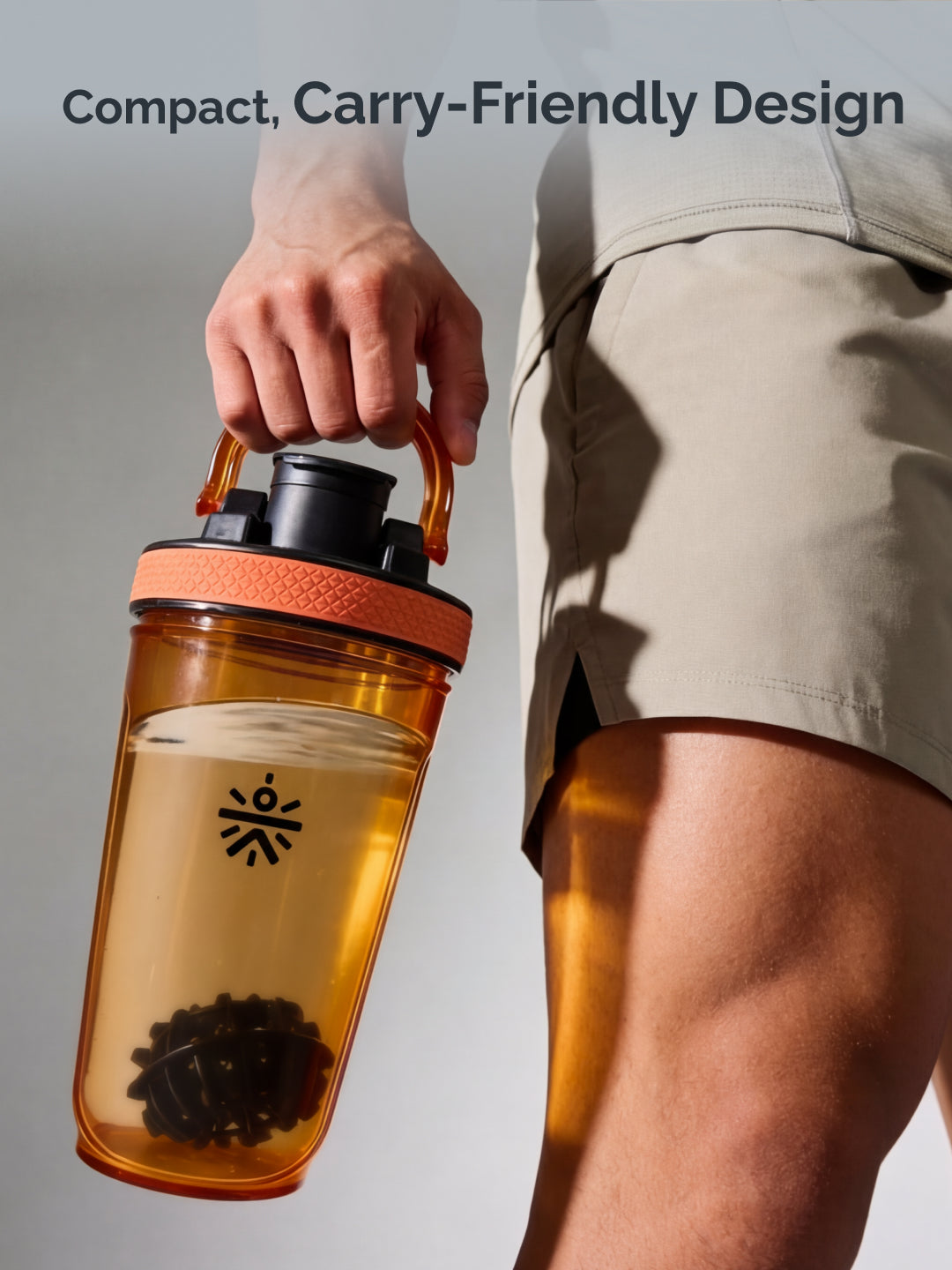 CULT FrostBlend Shaker Bottle 500 ml, Durable Leak-Proof Multipurpose Shaker for Fitness & Supplements Orange