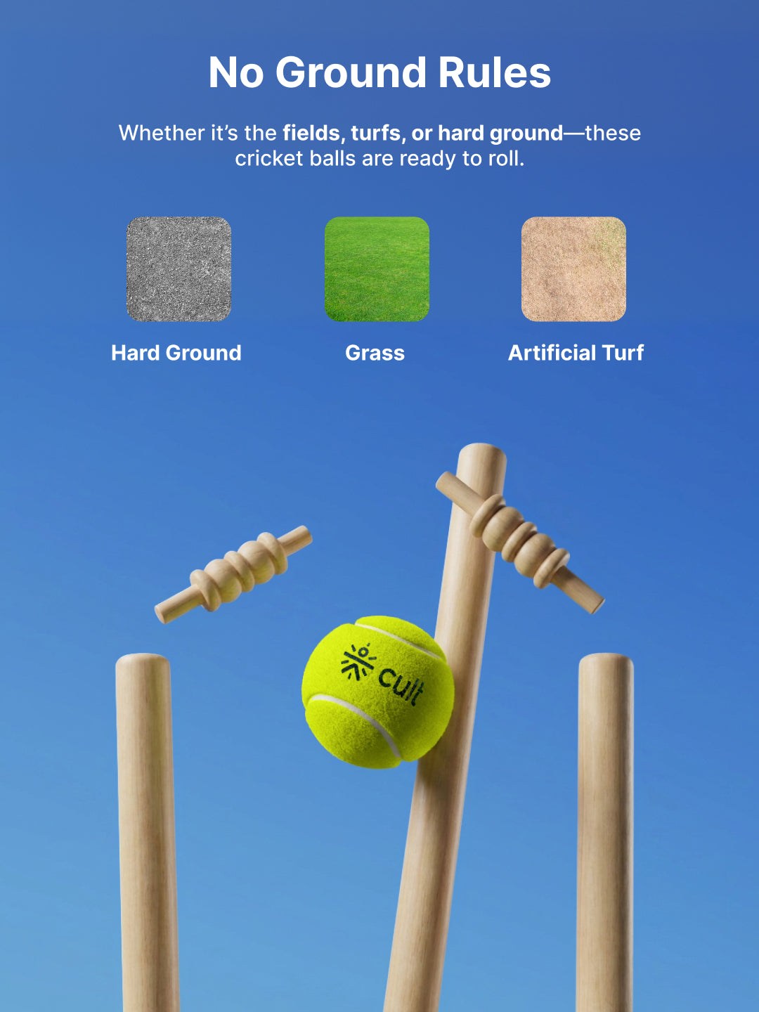 cult Tennis Ball Pack of 3 Green