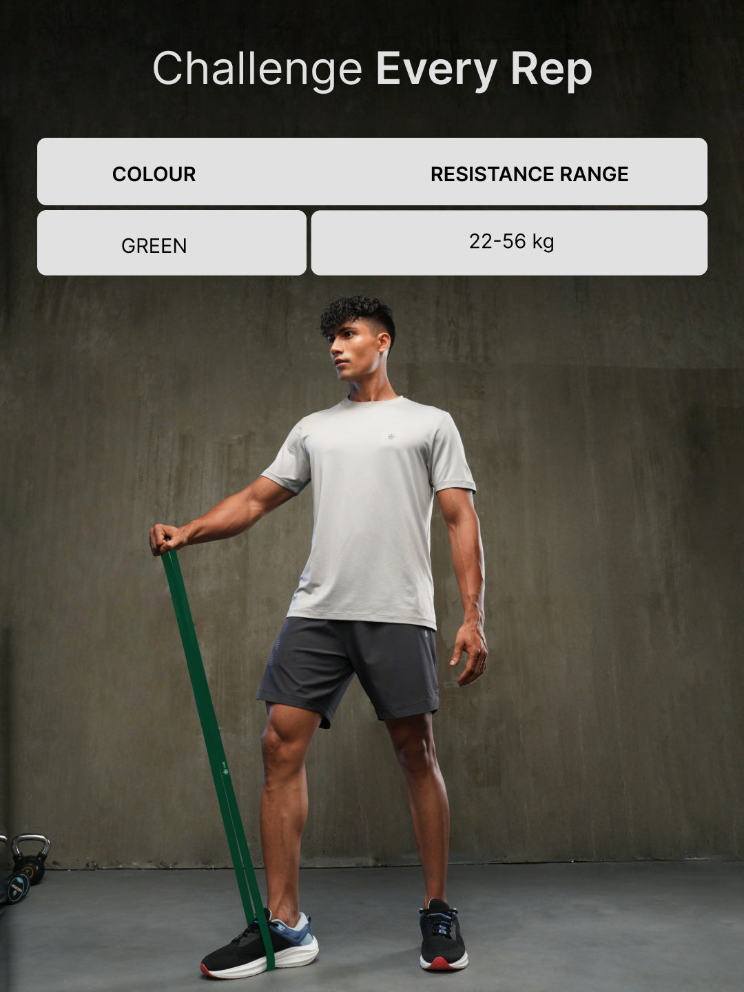 cult Resistance Band for Stretching, Pull Ups, Home Exercise and Gym Workout Stretch for Men & Women Green(22-56kgs Resistance)