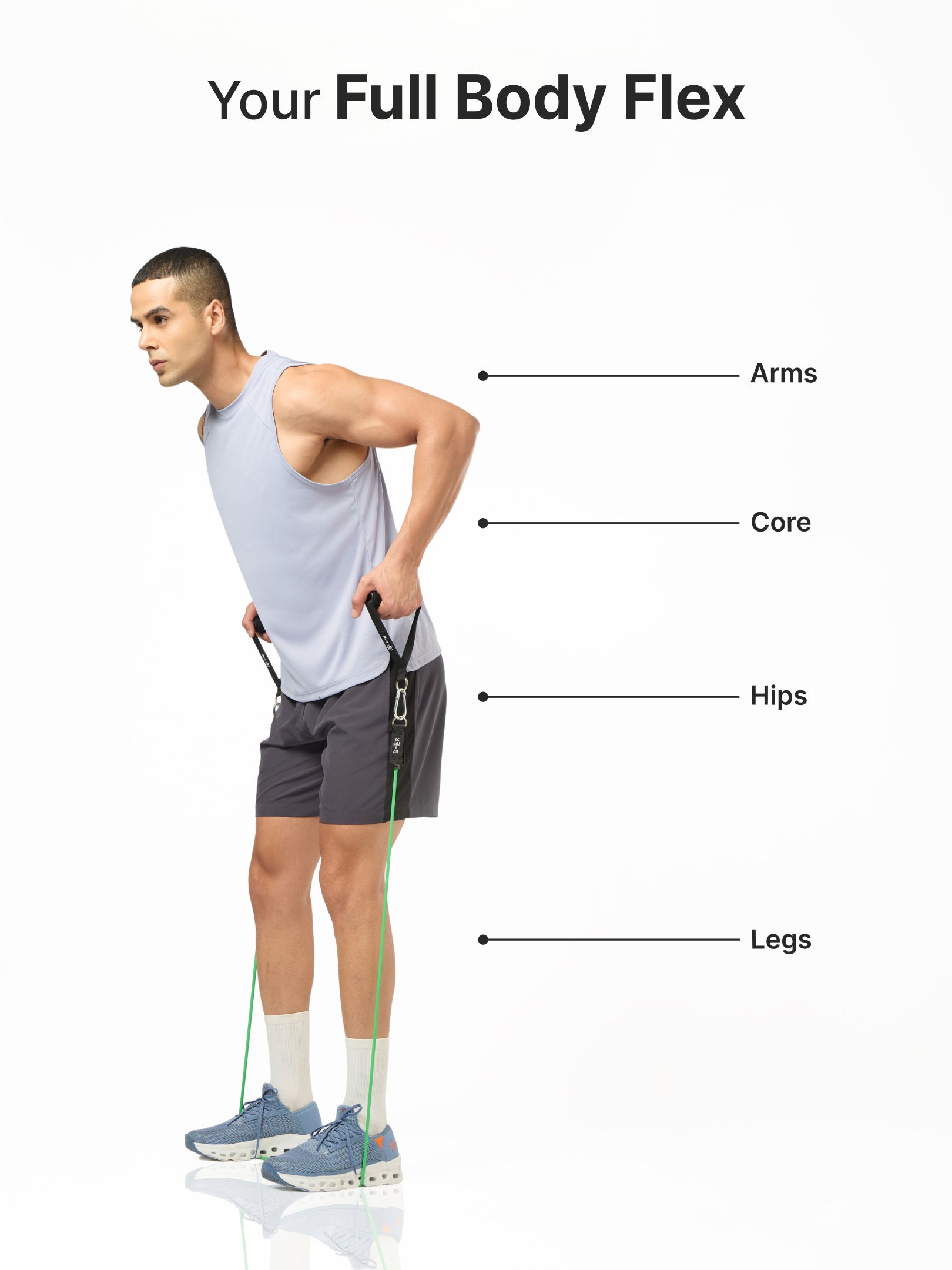 Cult Resistance Band Set of 11 with Handles, Portable Toning Tubes with Door Anchor & Foam Handles Resistance Tube Kit with Bag and Ankle Straps Included