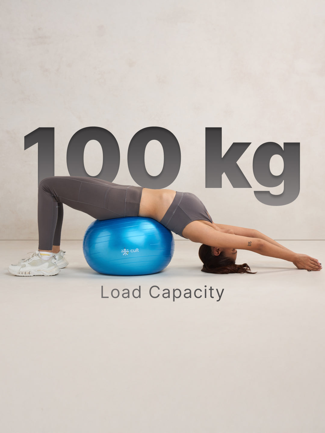 Anti-Burst Versatile Gym Ball with Pump Blue