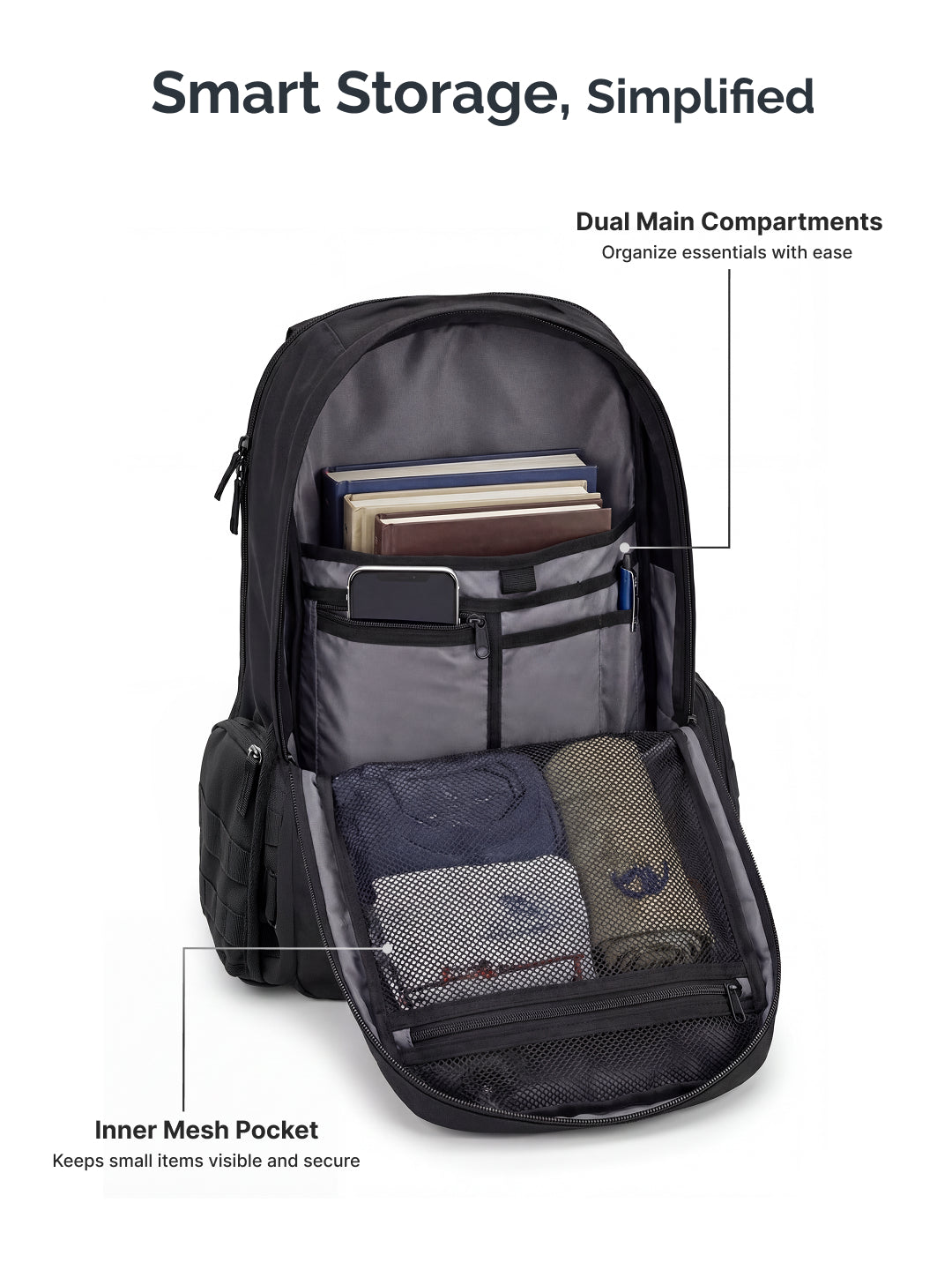 Cult 35L Multi-Compartment Backpack  Gym, Travel and Laptop Backpack with Yoga Mat Holder