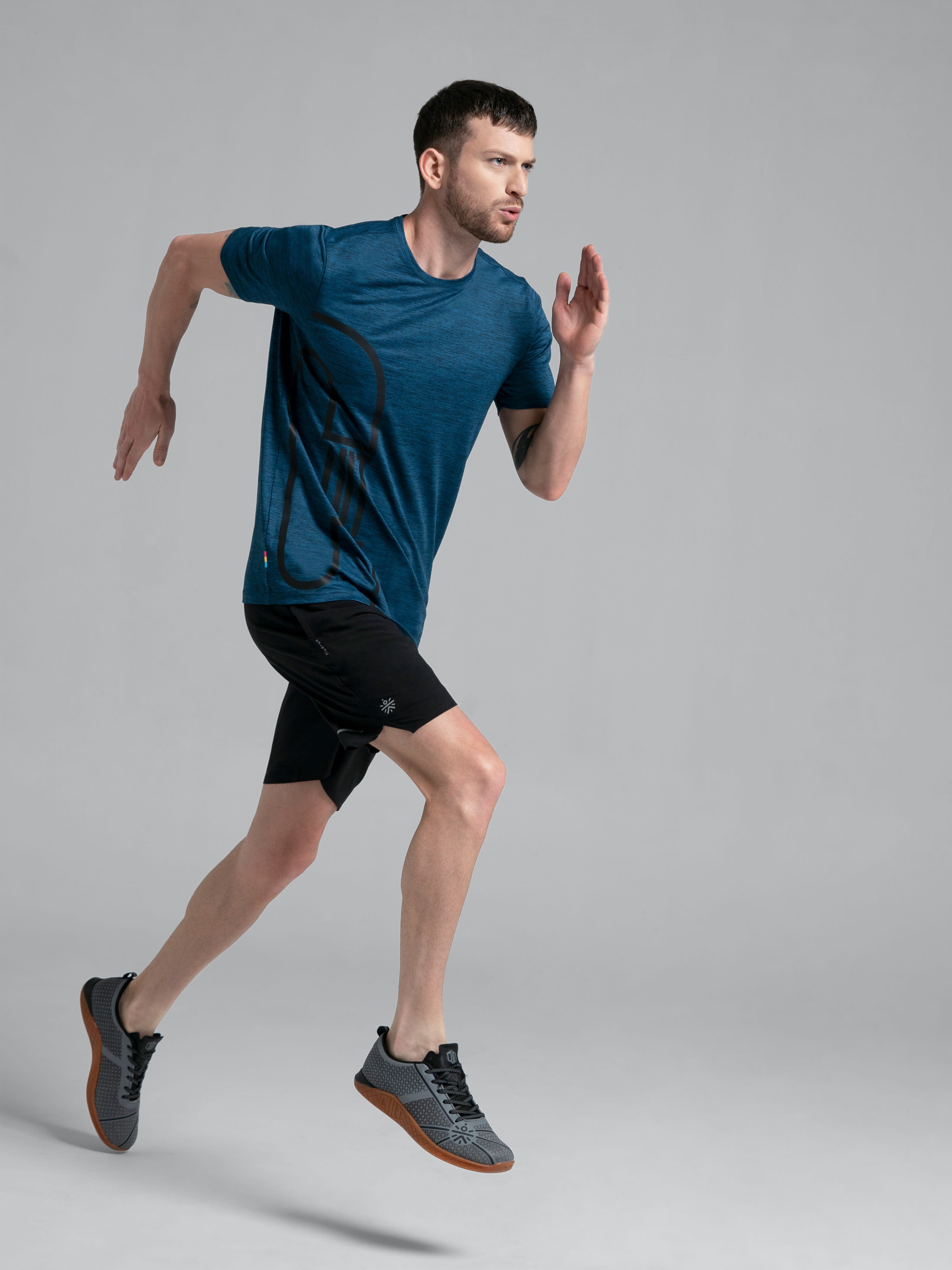 FAB Men's Solid Workout T-shirt