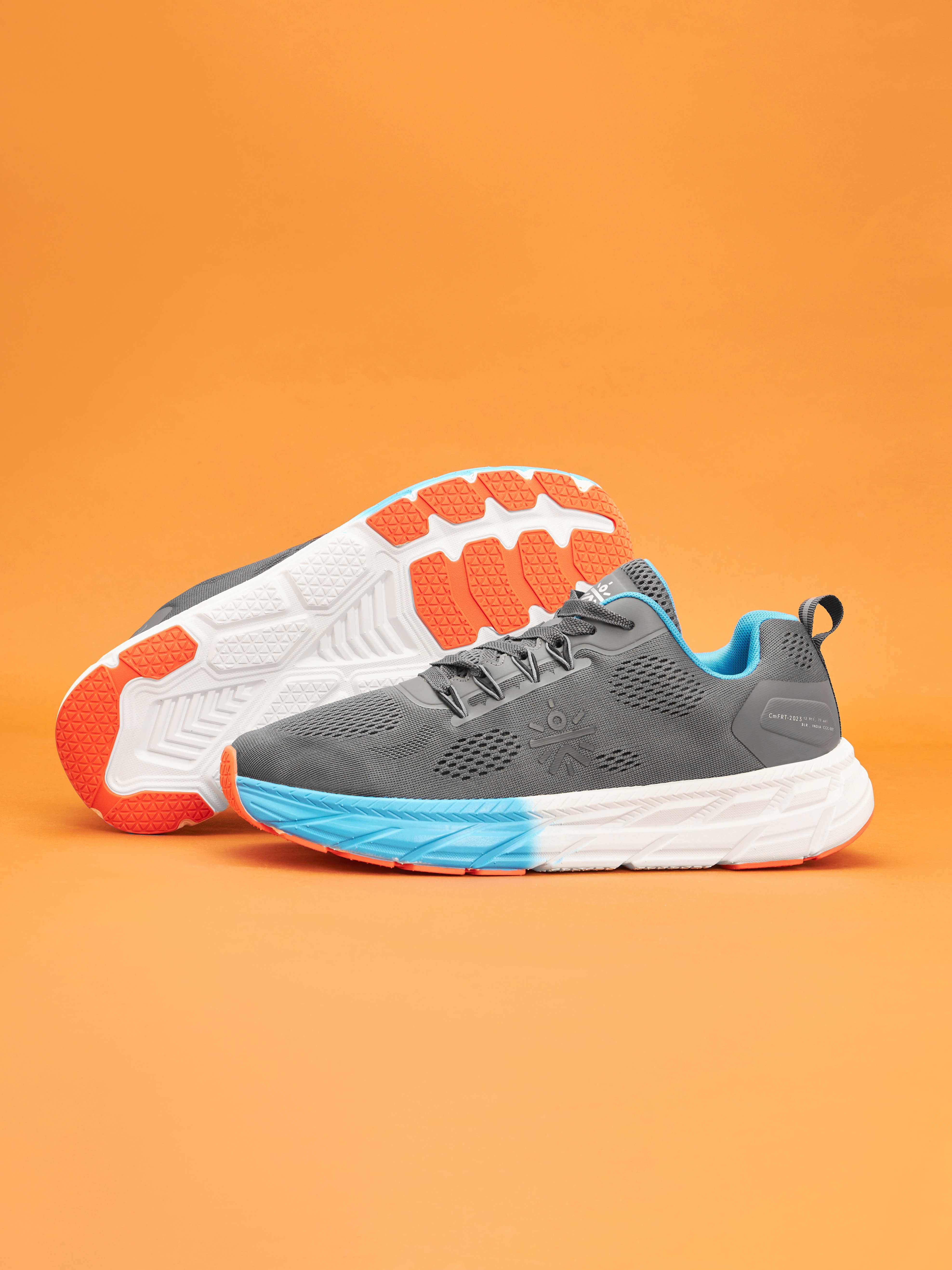 cult EZ+ Ryde Men Running Shoes - Carbon Grey/Blue