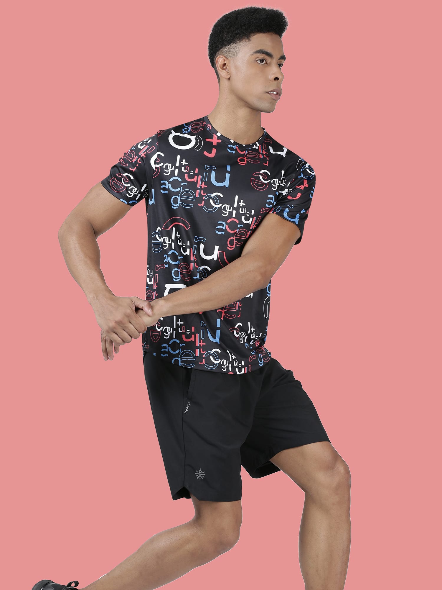 Alphabet Black Gym Tee