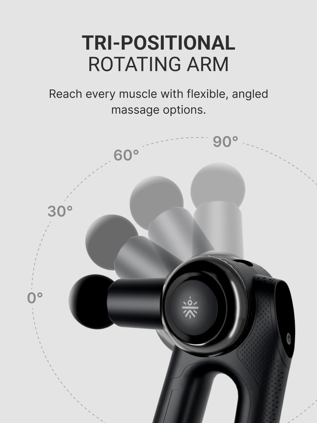 Cult Nitro, Full Body Professional Gun Massager, BLDC Motor, Rotatable Arm, QuietMotion Tech, 4 Interchangeable heads, 5 Speed levels, Silicone head, premium bag.